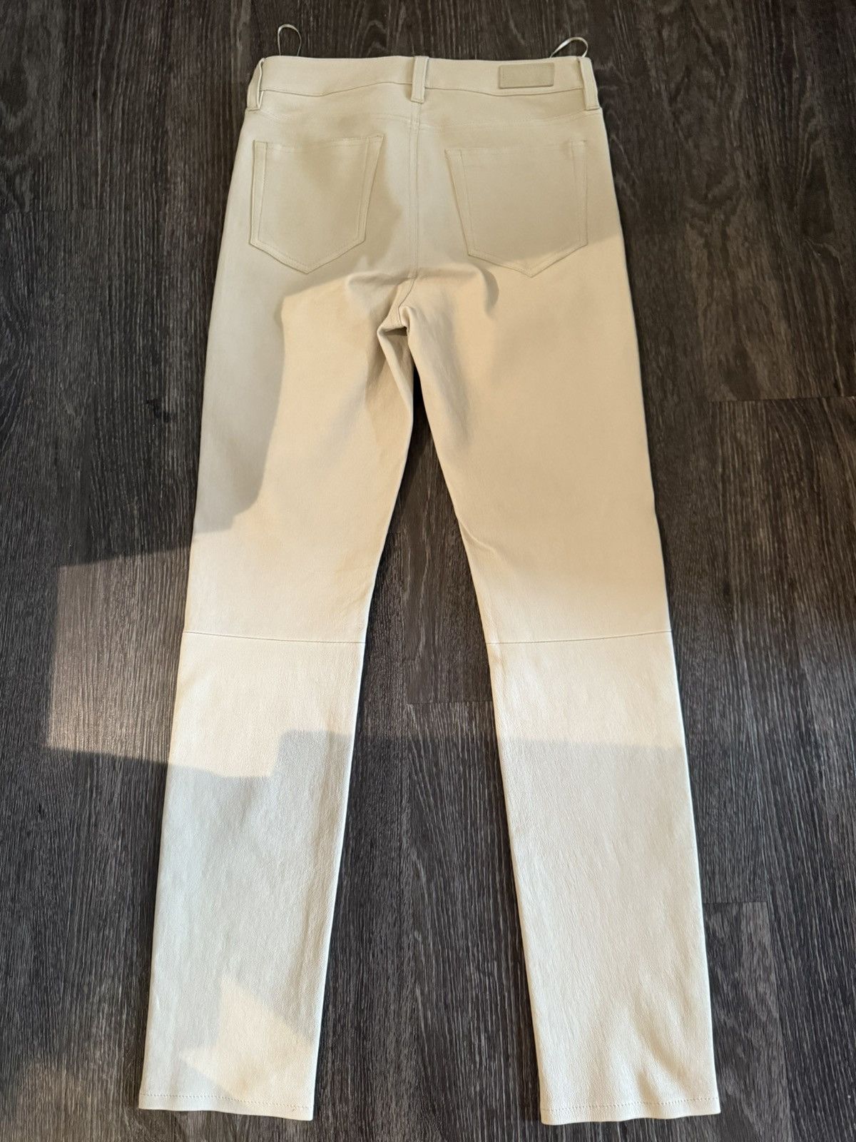 Polo Ralph Lauren NWT Lamb Skin White Leather pants Size 27" / US 4 / IT 40 - 3 Thumbnail