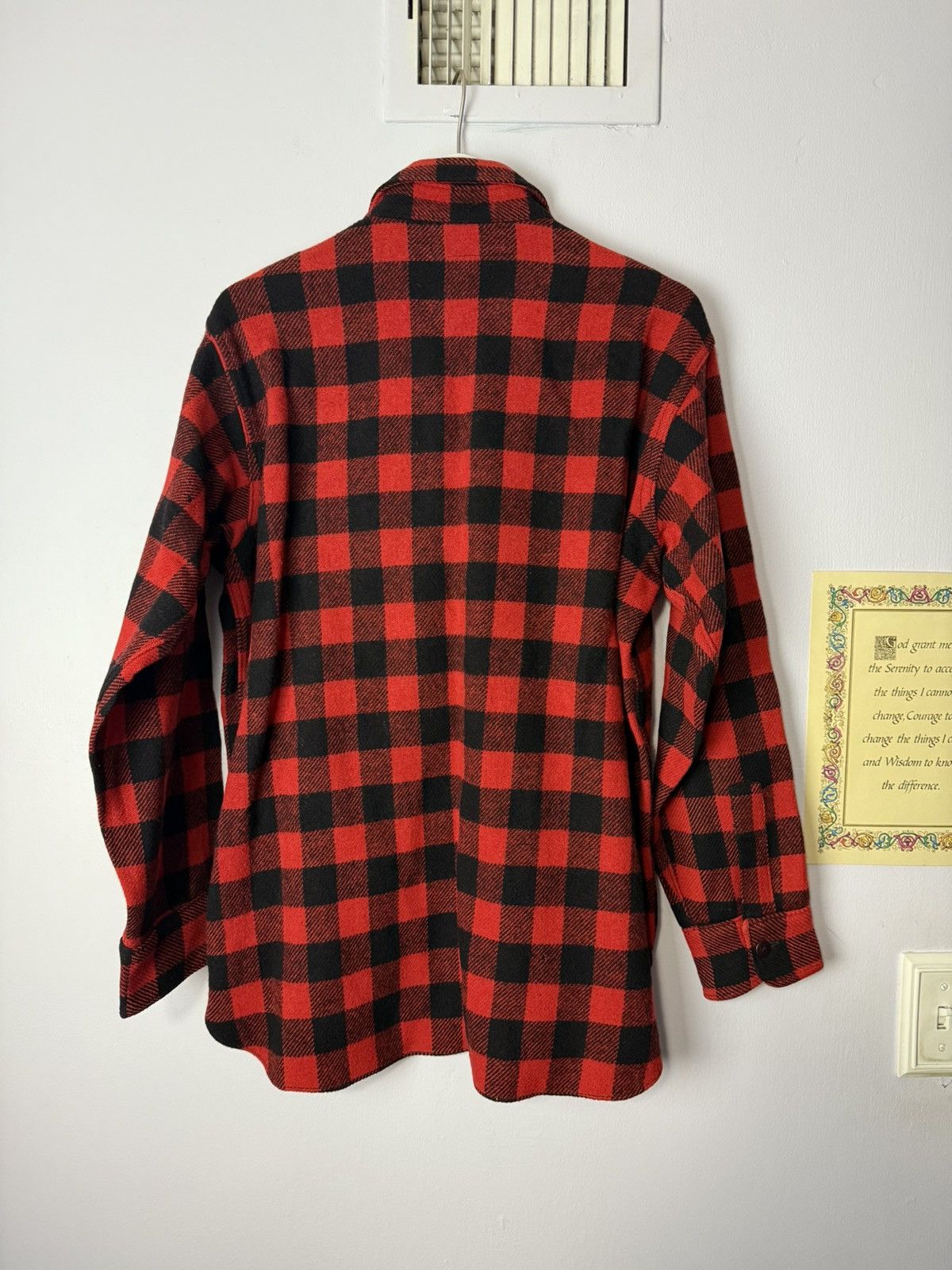 Woolrich Woolen Mills Vintage 1950s Woolrich Flannel Red/Black With Hat Size US L / EU 52-54 / 3 - 8 Thumbnail