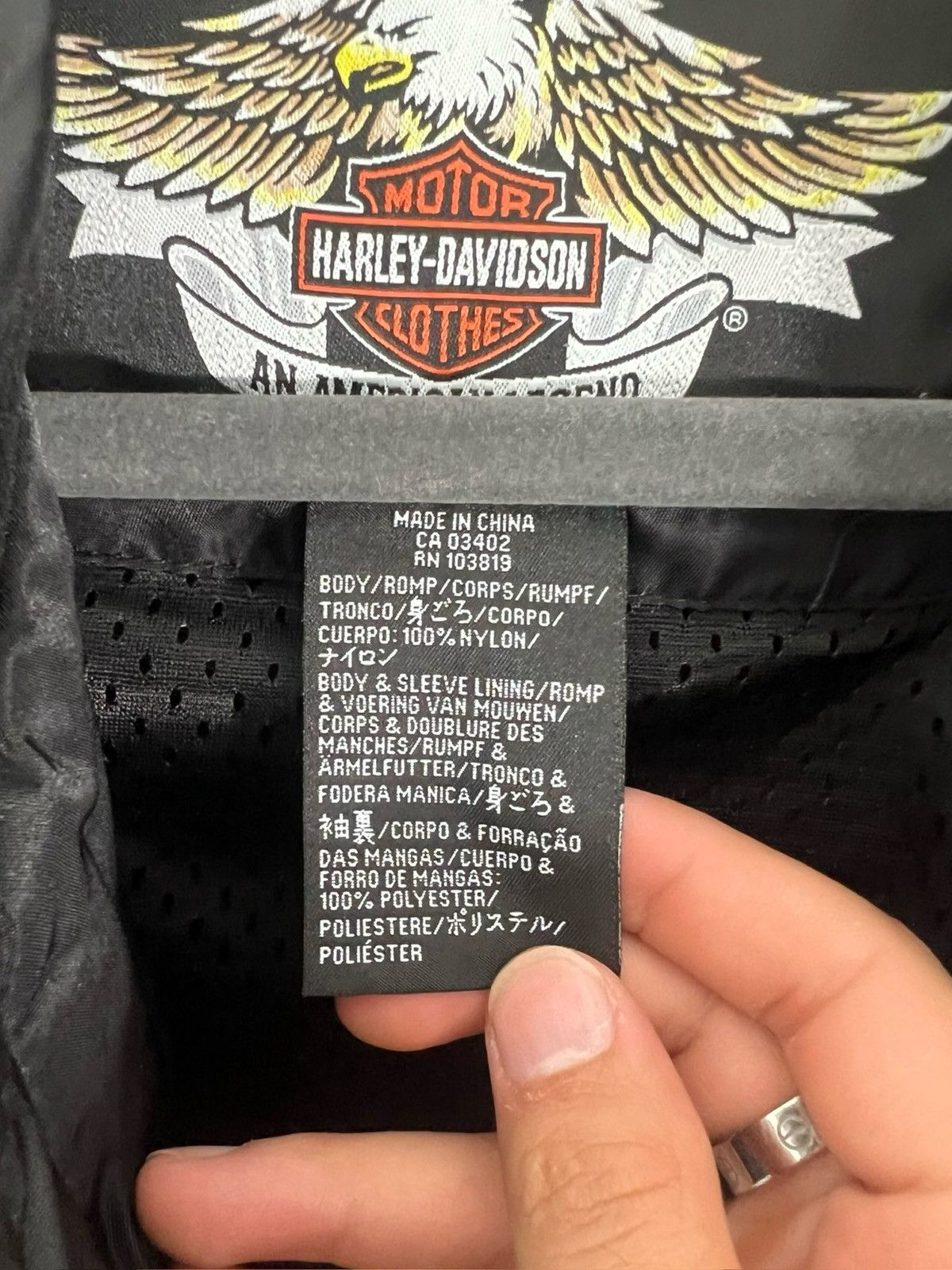 Harley Davidson Harley Davidson Vintage Bomber Jacket 2008 Black and Orange Size US M / EU 48-50 / 2 - 11 Thumbnail