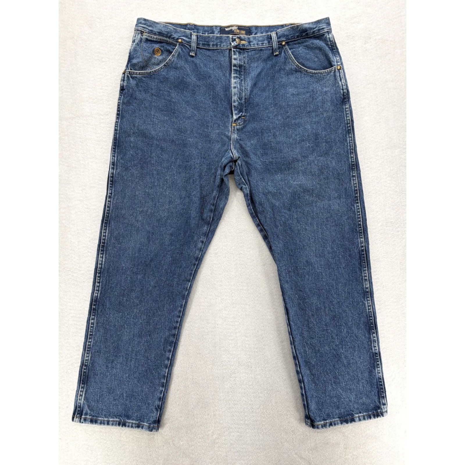 Wrangler Wrangler George Strait Jeans Mens 42x30 Blue Straight Western Cowboy Denim Jeans Mens 42 Regular Inseam 30 In Western Cowboy Size US 42 / EU 58 - 2 Thumbnail