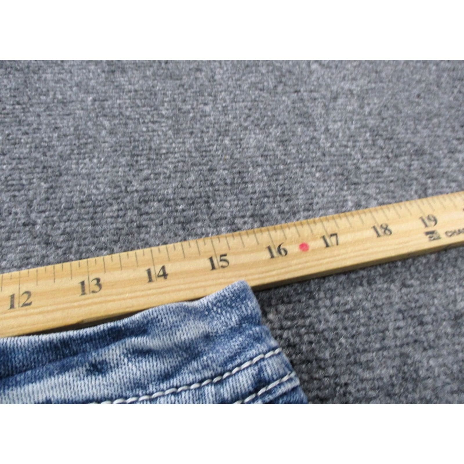 Miss Me Miss Me Jeans Womens 28 Denim Easy Cropped Faded Rhinestone Embroidered Y2K Size 28" / US 6 / IT 42 - 6 Thumbnail