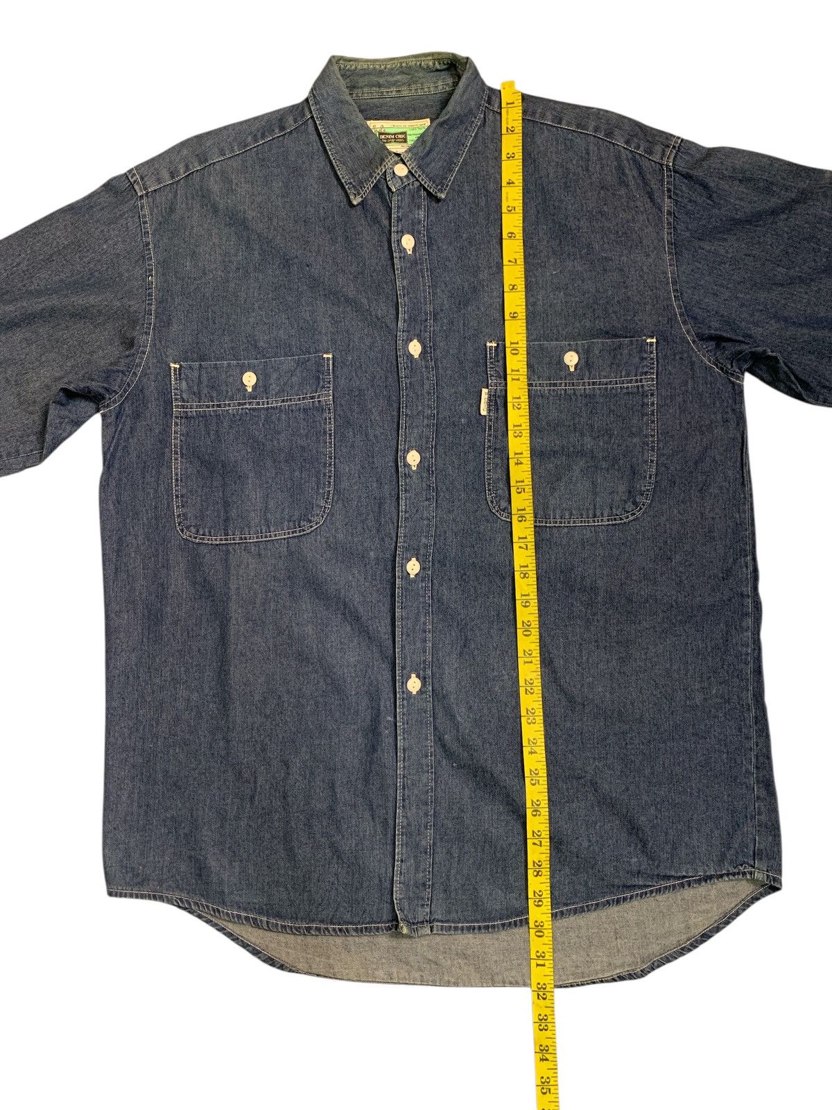 Japanese Brand Rare Design Denim Chic Double Pocket Soft Denim Button Ups Size US L / EU 52-54 / 3 - 8 Thumbnail