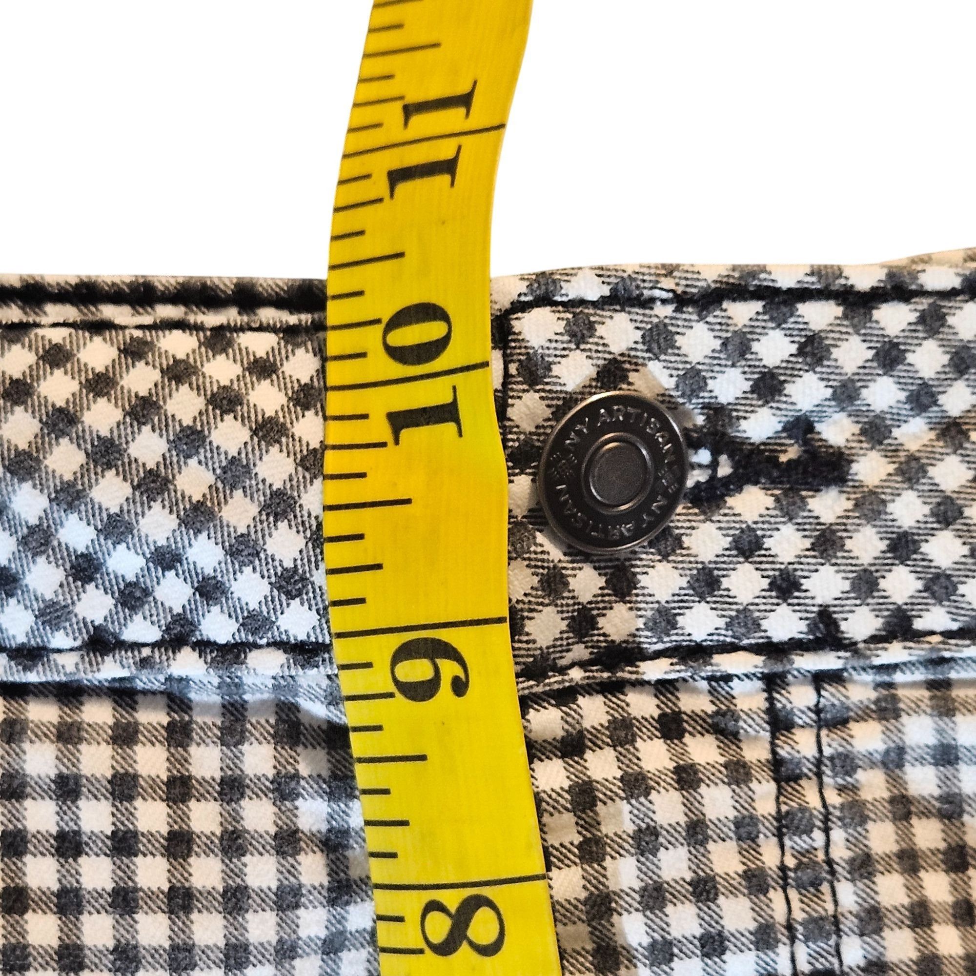 Other Artisan NY Womens Gingham Shorts 16 Black White Preppy Cotta Size 38" / US 16 / IT 52 - 11 Thumbnail
