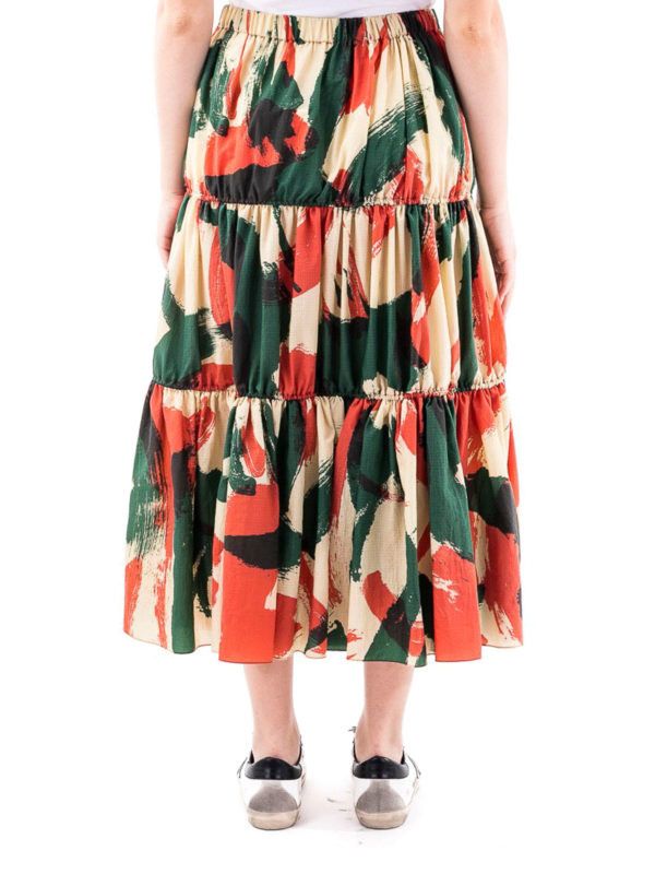 Kenzo o1y1025 Midi Skirt in Multicolor Size 27" / US 4 / IT 40 - 3 Thumbnail