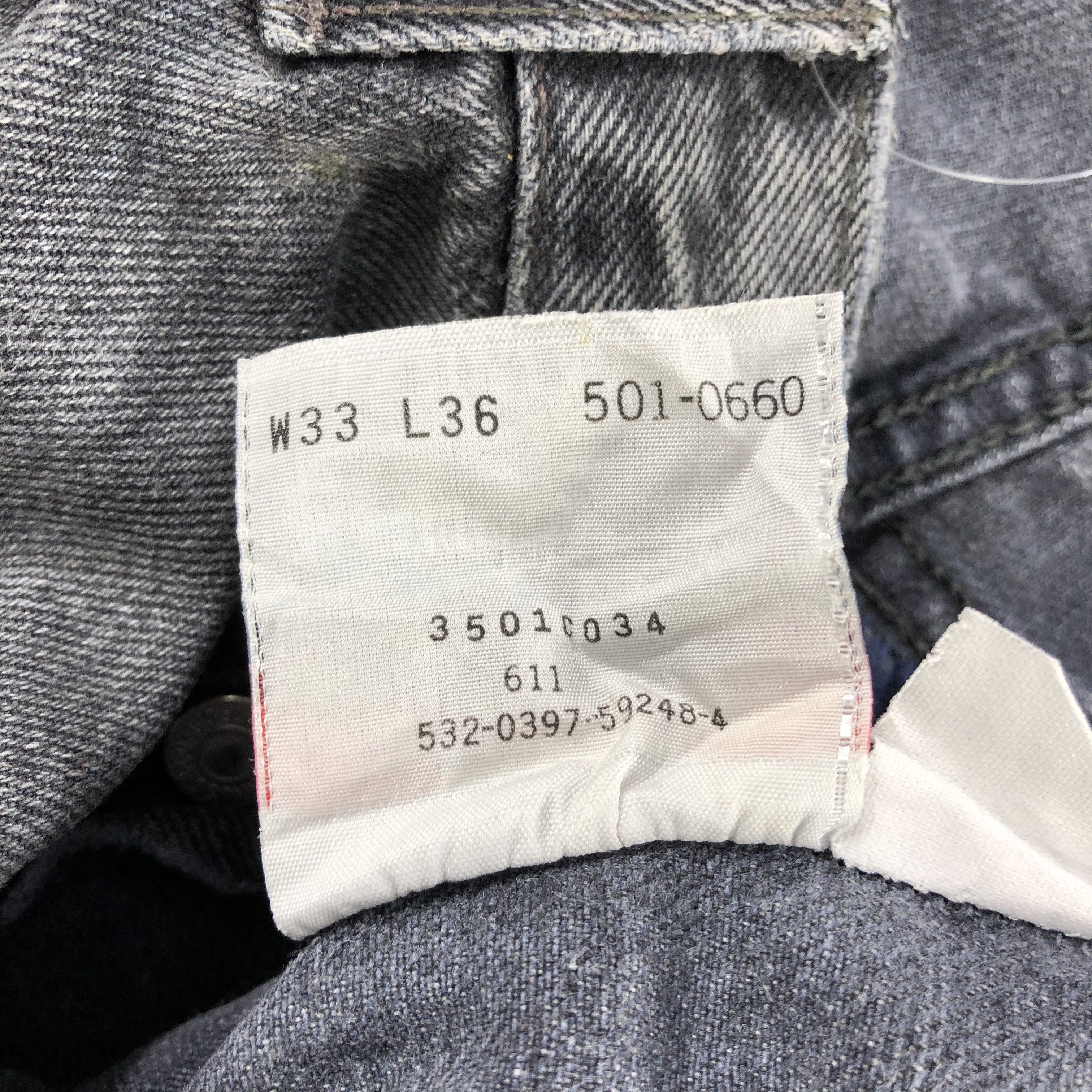 Levi's Vintage Faded Black Levis 501 Jeans-JM3040 Size US 32 / EU 48 - 16 Thumbnail