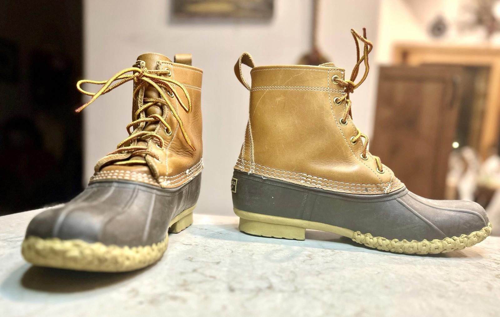 L.L. Bean L.L. Bean Duck Boots Men's Sz 9 M Leather Rubber USA made Size US 9 / EU 42 - 1 Thumbnail