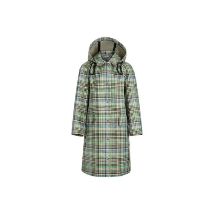 Burberry Burberry Plaid Hooded Long Coat for Women 0079 Size XS / US 0-2 / IT 36-38 - 1 Thumbnail