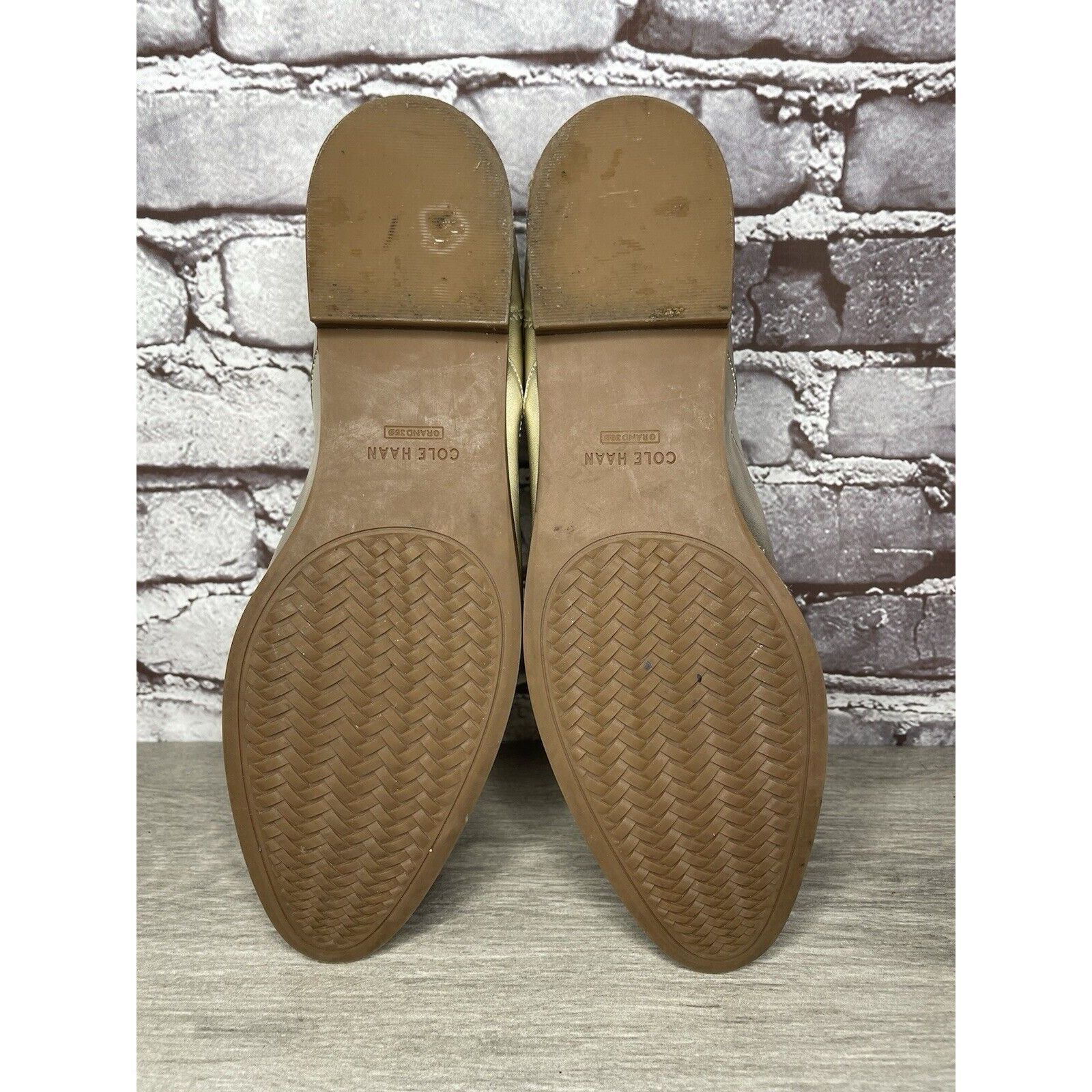 Cole Haan COLE HAAN Go To Collection Arden Gold Metallic Leather Oxfor Size US 10 / IT 40 - 16 Thumbnail