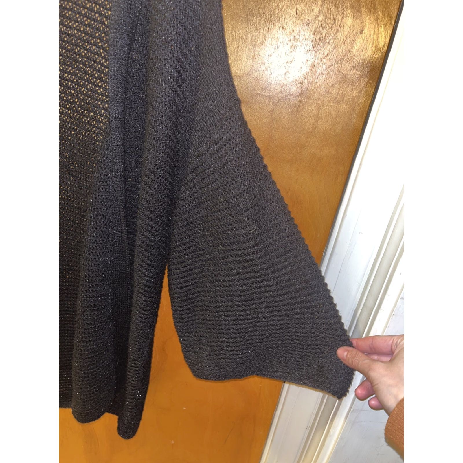 J. Jill VINTAGE J.Jill Womens XS Black Knit Cardigan Sweater 3/4 Bell Sleeves Fall Spring Winter Casual Ladies Size XS / US 0-2 / IT 36-38 - 3 Thumbnail