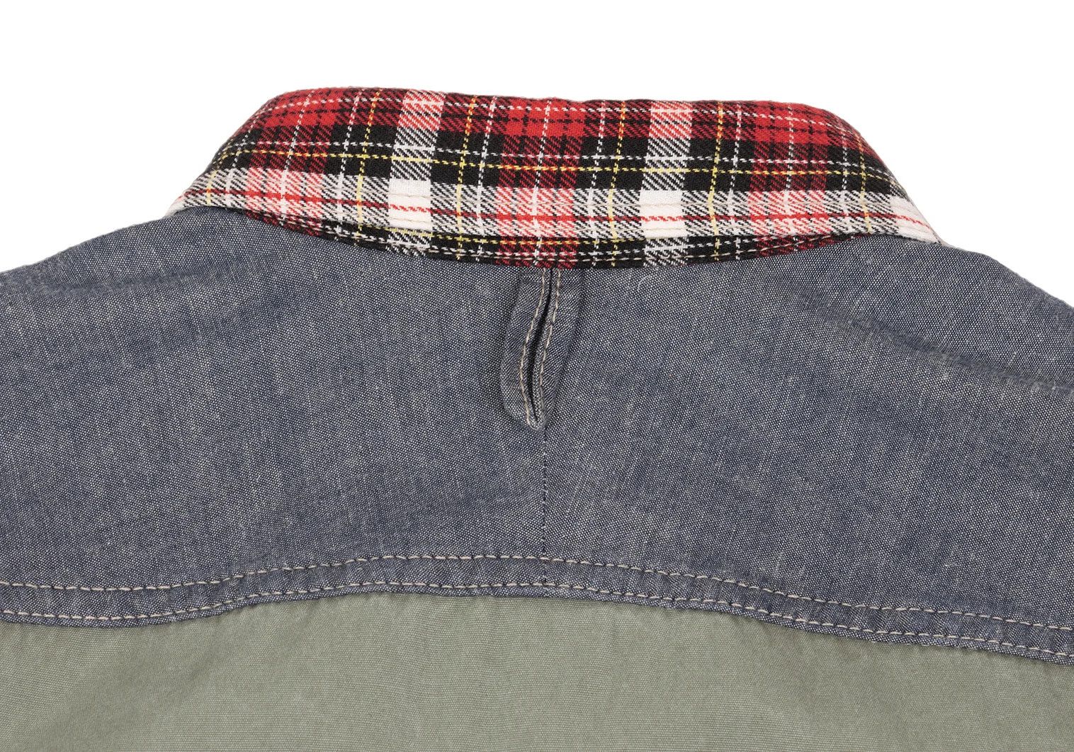 Junya Watanabe Elbow Patch Check Shirt in Red, White, and Khaki Size US S / EU 44-46 / 1 - 15 Thumbnail