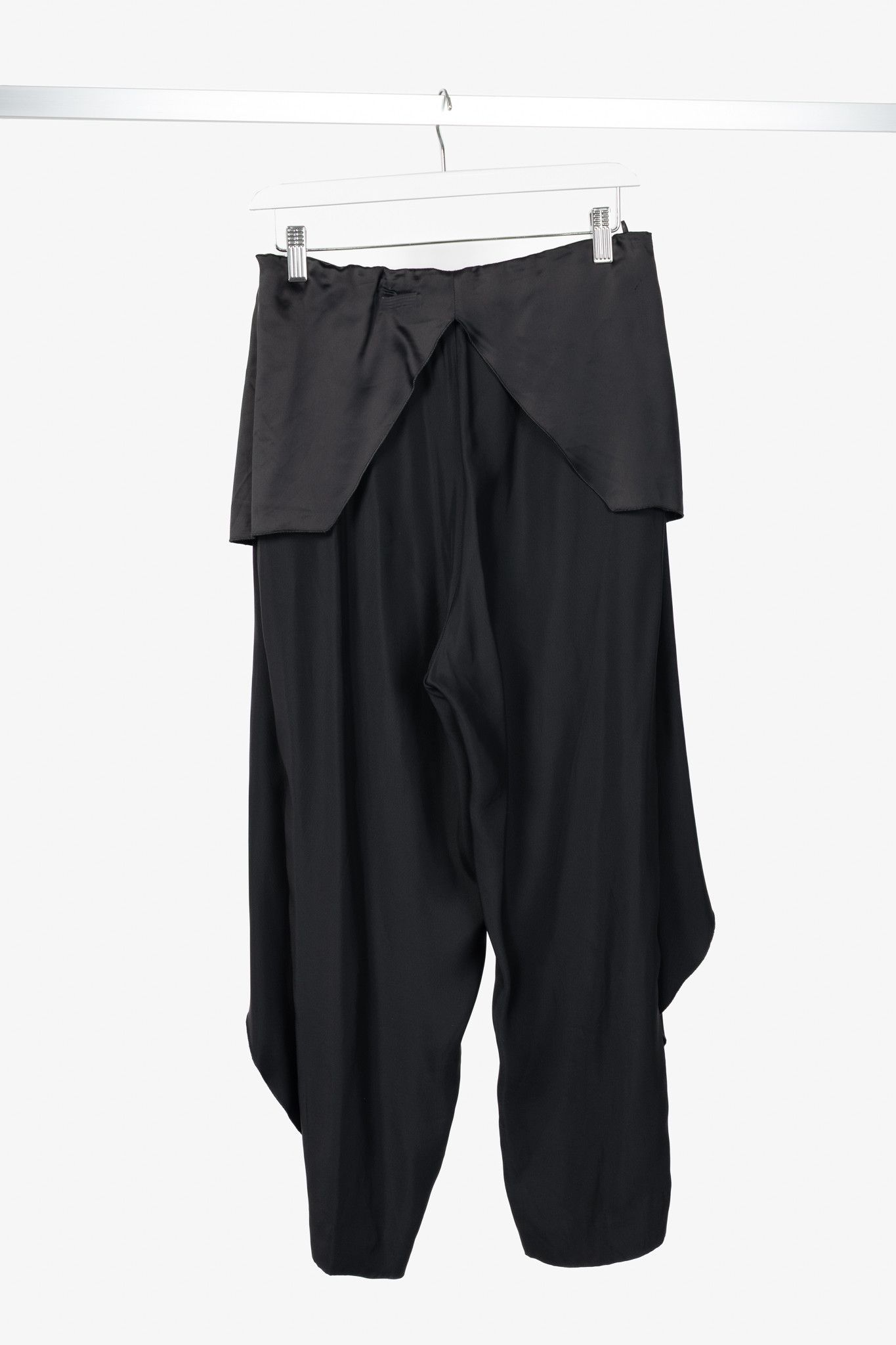 Stella McCartney Stella McCartney PF15 Layton Satin Draped-Ruffle Trousers Size 27" / US 4 / IT 40 - 2 Thumbnail