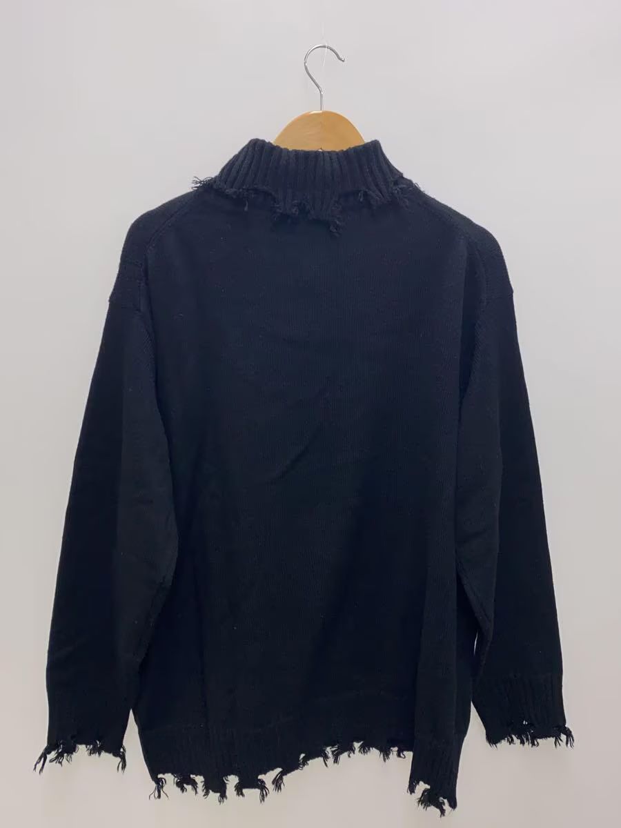 Yohji Yamamoto 7G Distressed Chunky Turtleneck Wool Knit Sweater Size US L / EU 52-54 / 3 - 2 Thumbnail
