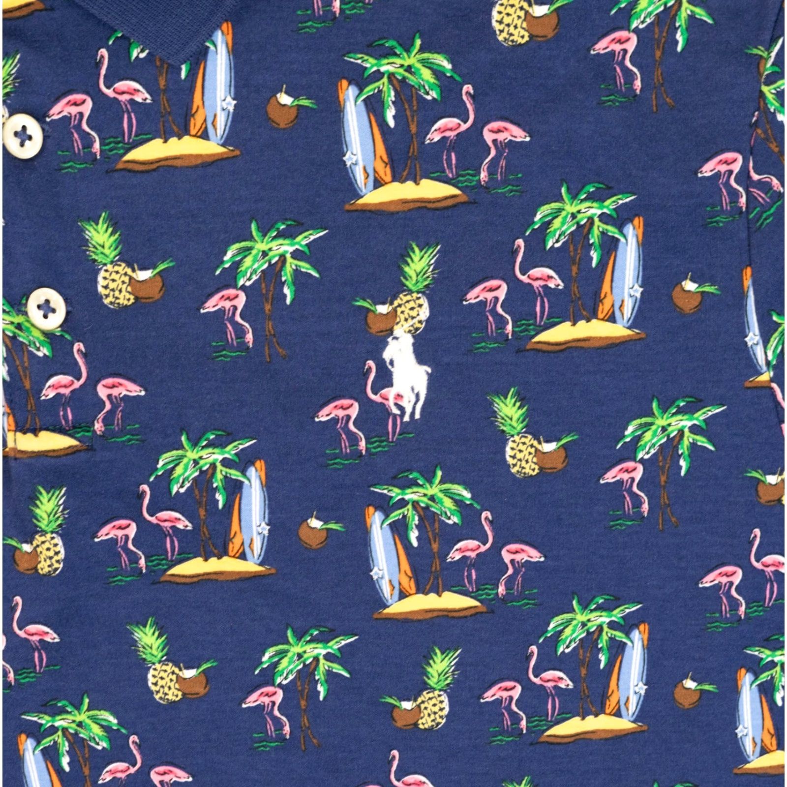 Polo Ralph Lauren Polo Ralph Lauren Shirt Short Sleeve Mens XL Navy Blue Flamingo Logo Button-Front Casual Size US XL / EU 56 / 4 - 5 Thumbnail