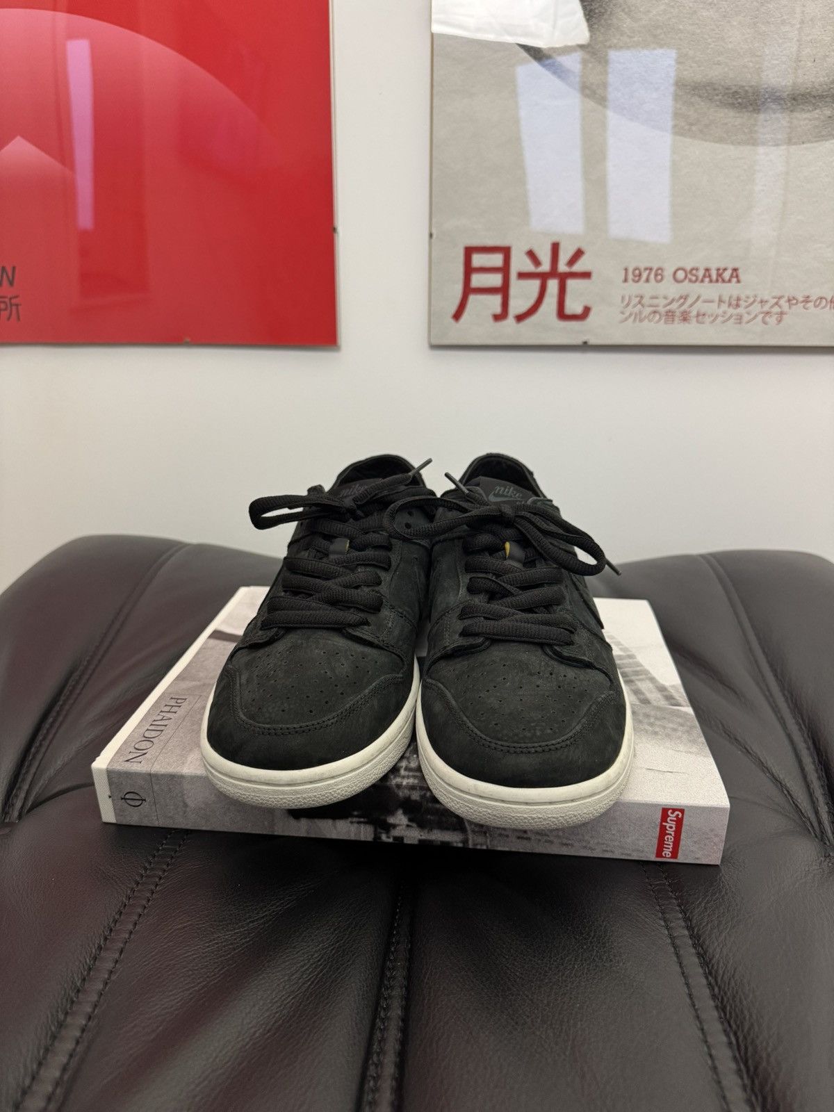 Nike Nike Dunk Low Sb 2017 Black Graphite Cracked Leather Suede Size US 11 / EU 44 - 5 Thumbnail