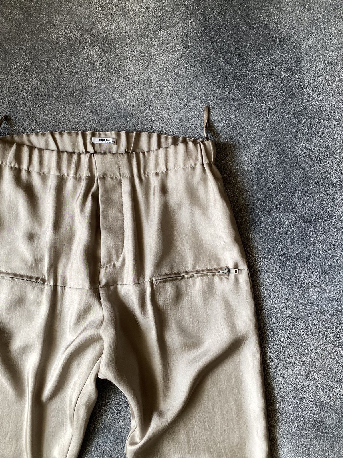 Miu Miu Fall 2007 Miu Miu Runway Satin Front Double Pocket Pants Size US 30 / EU 46 - 5 Thumbnail