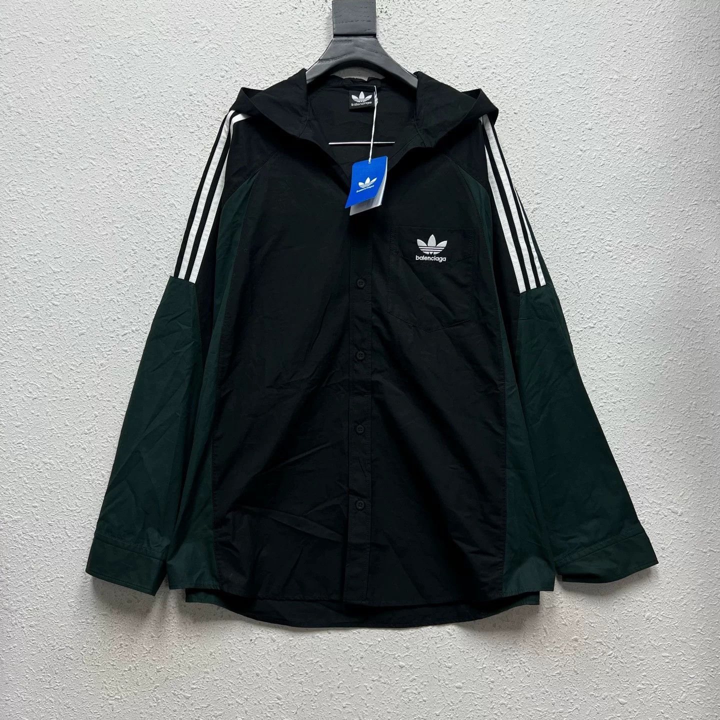 Balenciaga Balenciaga Adidas Hooded Shirt Jacket Size US M / EU 48-50 / 2 - 1 Thumbnail