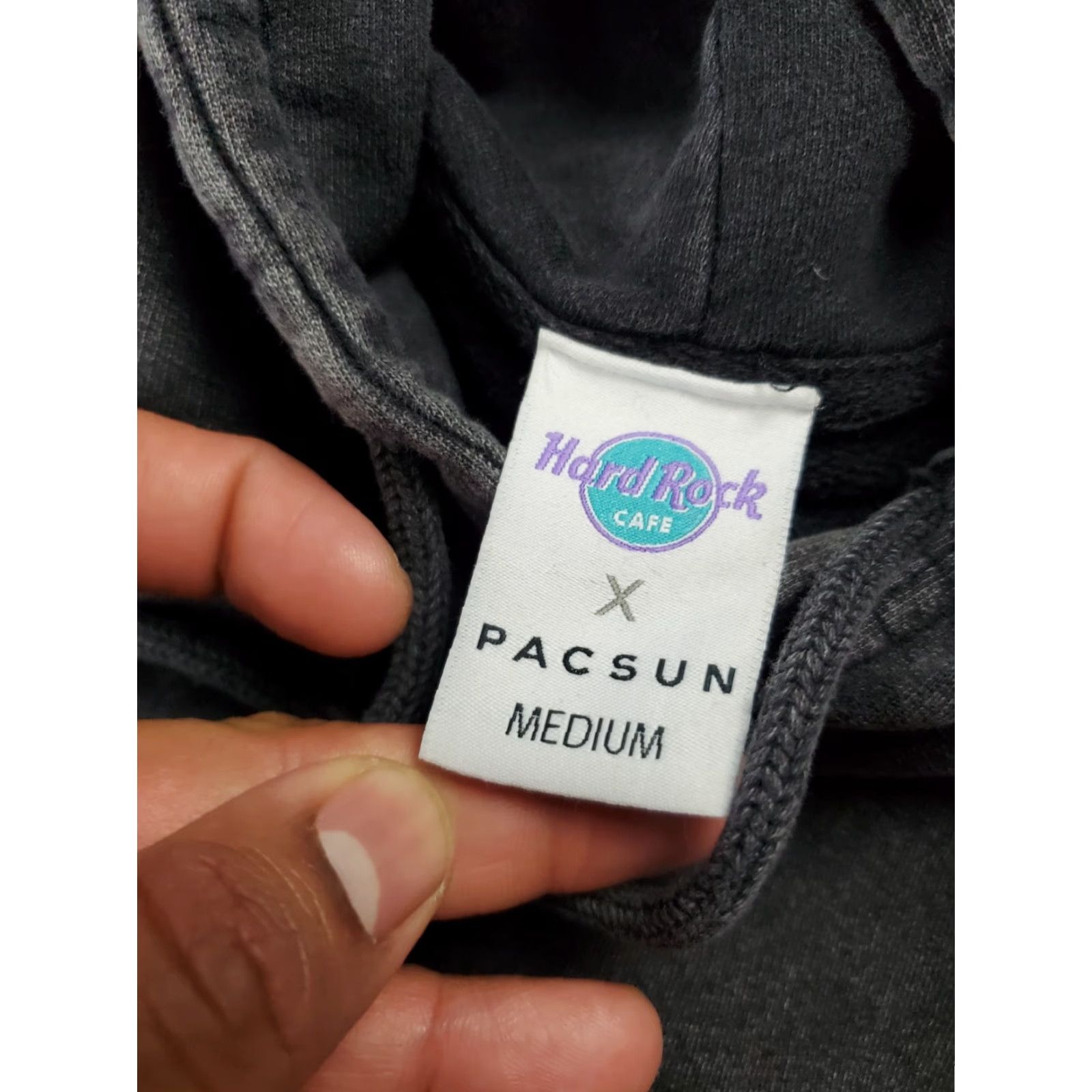 Pacsun Pacsun X Hard Rock Cafe Paris Hoodie Mens Medium Black Acid Wash Graphic Shirt? Size US M / EU 48-50 / 2 - 5 Thumbnail