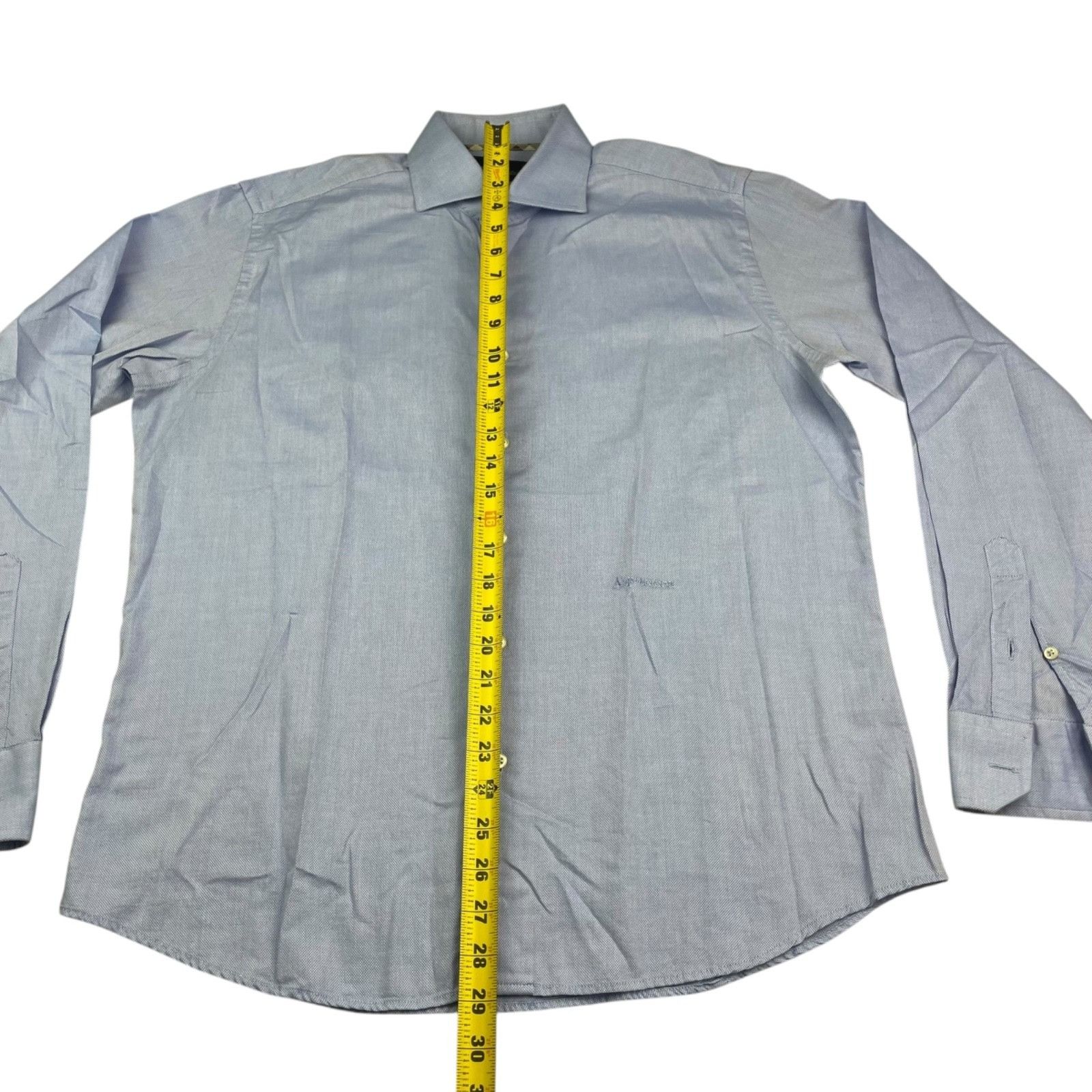 Aquascutum Aquascutum Men's 100% Cotton Dress Shirt Blue • Size 42 | 16 Size US L / EU 52-54 / 3 - 7 Thumbnail