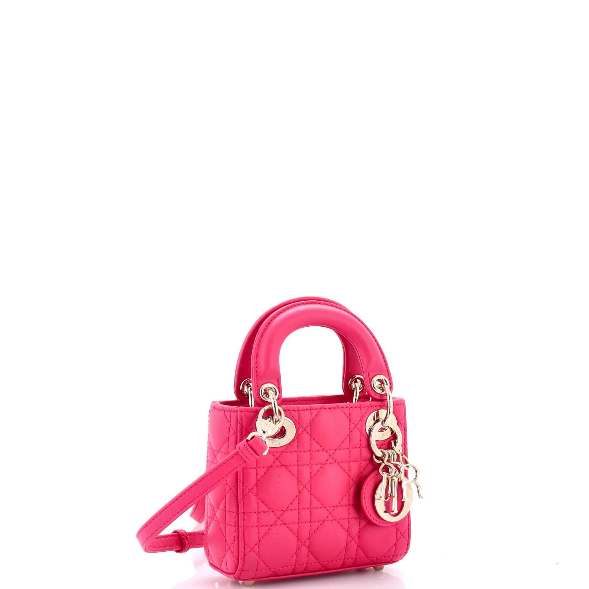Dior Lady Dior Bag Cannage Quilt Lambskin Micro Size ONE SIZE - 1 Thumbnail