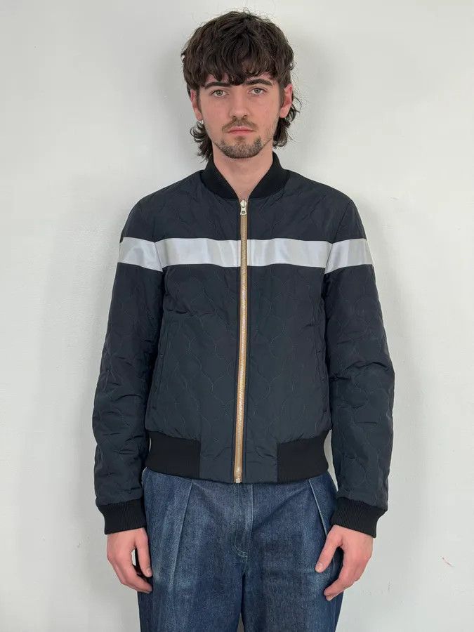 Dries Van Noten AW2015 Dries Van Noten Reversible Beige & Navy Bomber Jacket Size US M / EU 48-50 / 2 - 4 Thumbnail