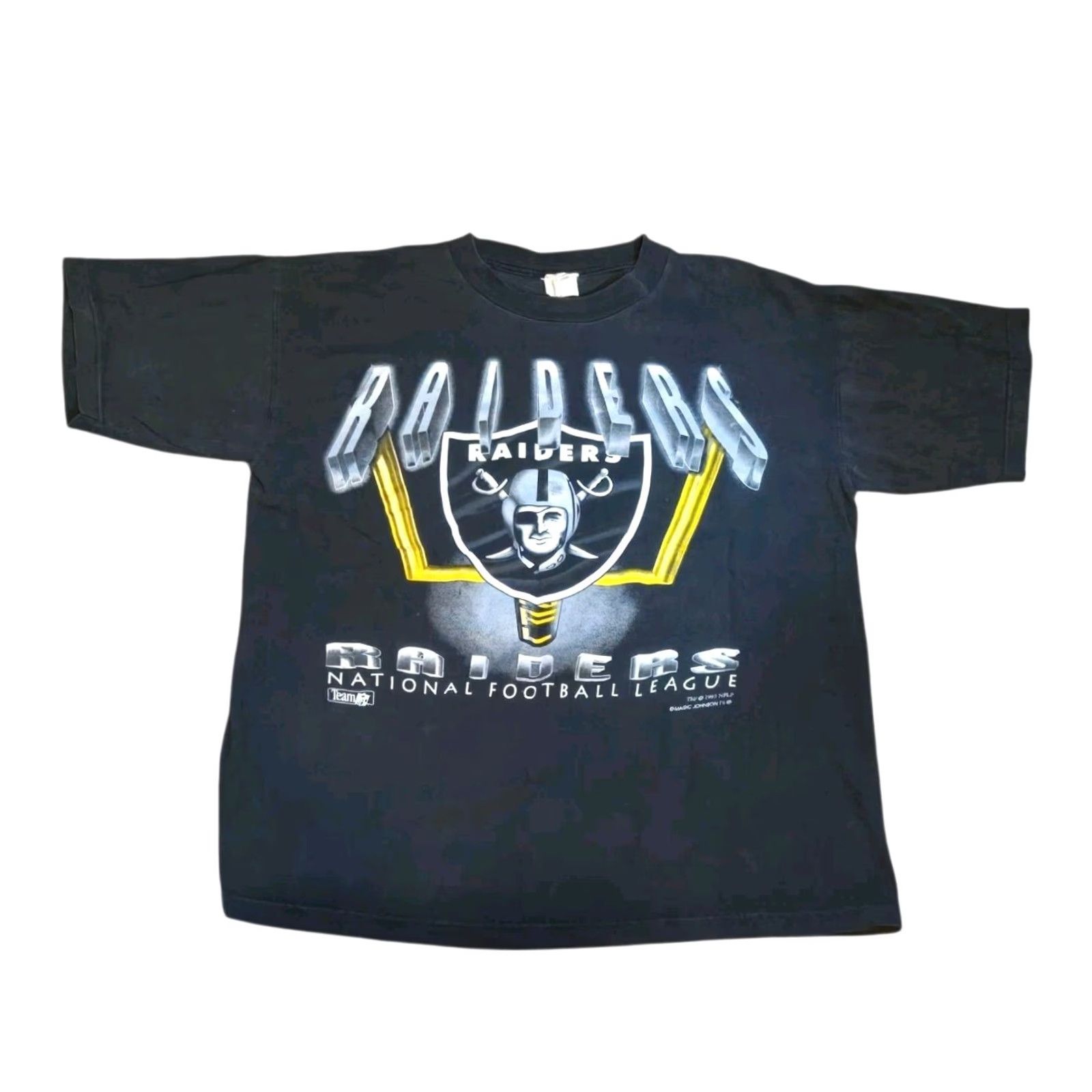Vintage VINTAGE Los Angeles Raiders Football T-Shirt Mens XL Magic Johnson T'S 1993 Size US XL / EU 56 / 4 - 2 Thumbnail