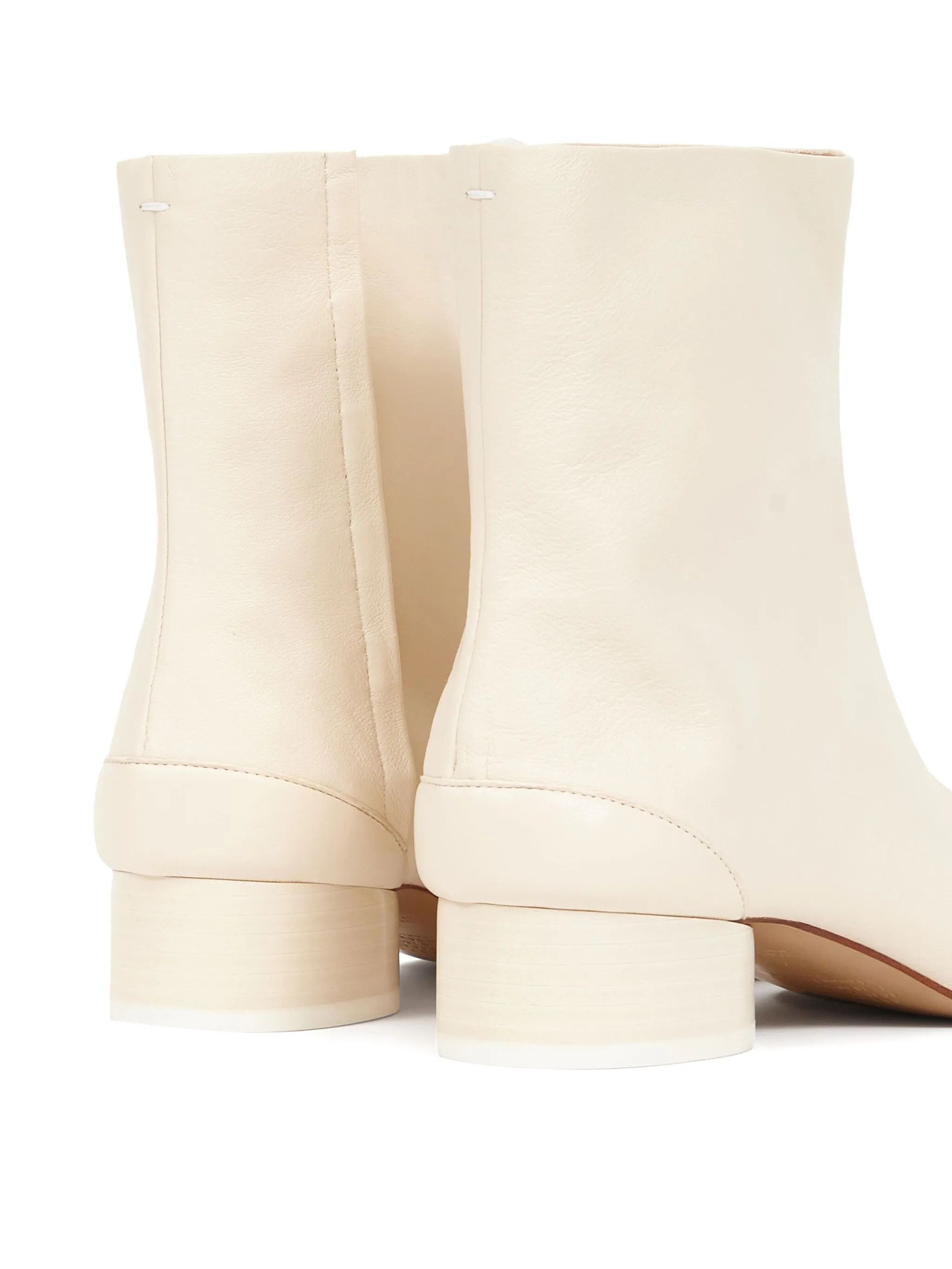 Maison Margiela oc11z1225 Tabi 30mm Leather Ankle Boots in White Size US 11 / IT 41 - 4 Thumbnail