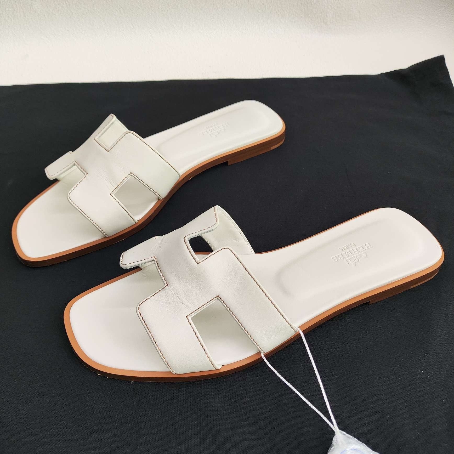 Hermes Hermes White Sandals us_6-5 Women Size US 6.5 / IT 36.5 - 1 Thumbnail