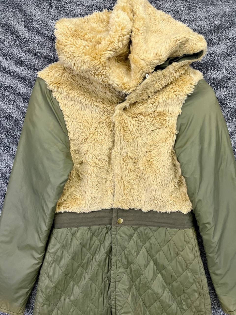 Vintage Diesel Hooded Fleece Quilted Jacket