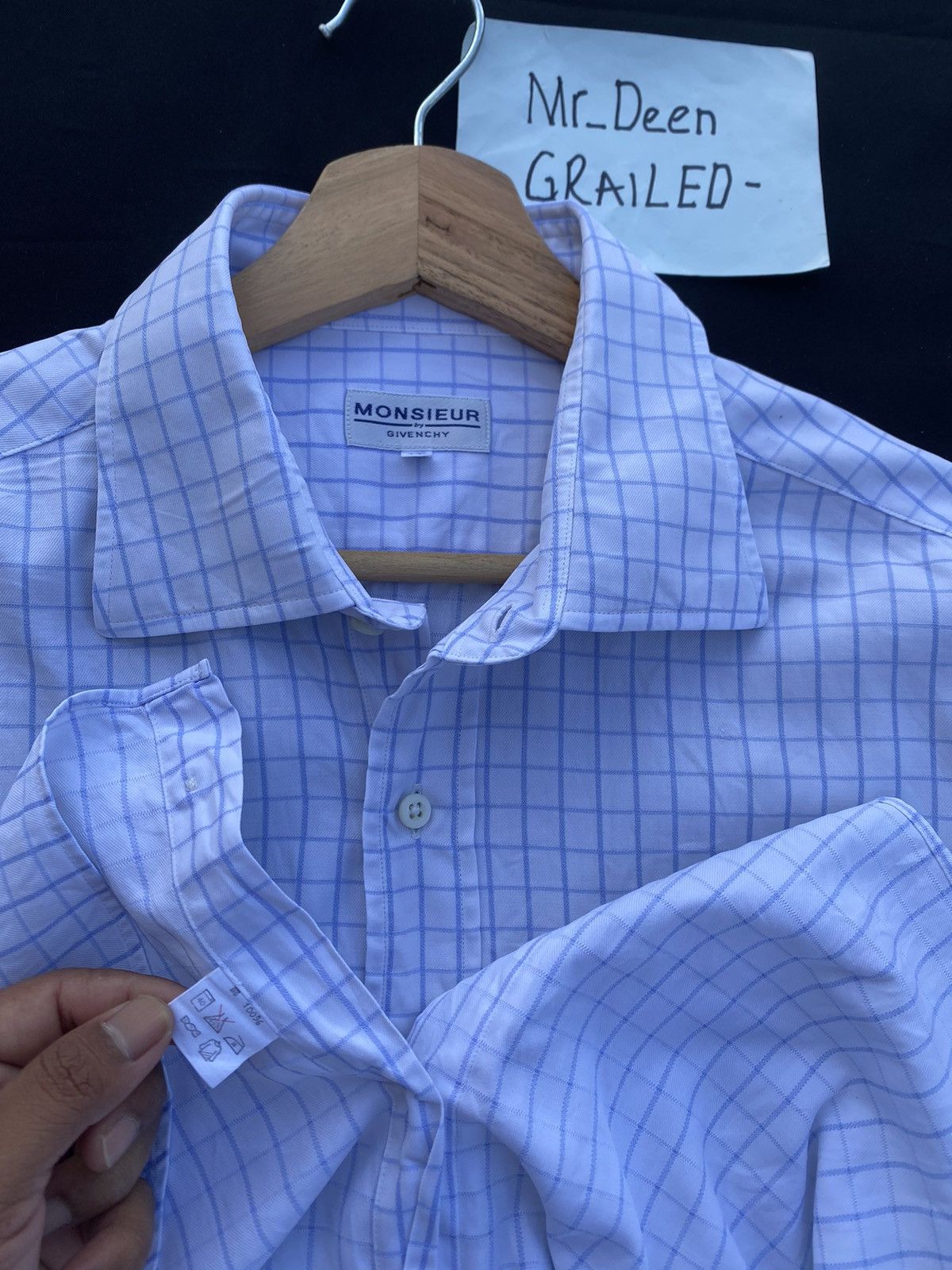 Givenchy Rare Vintage Givenchy Monsieur Checkered Buttons Shirt Size US L / EU 52-54 / 3 - 11 Thumbnail