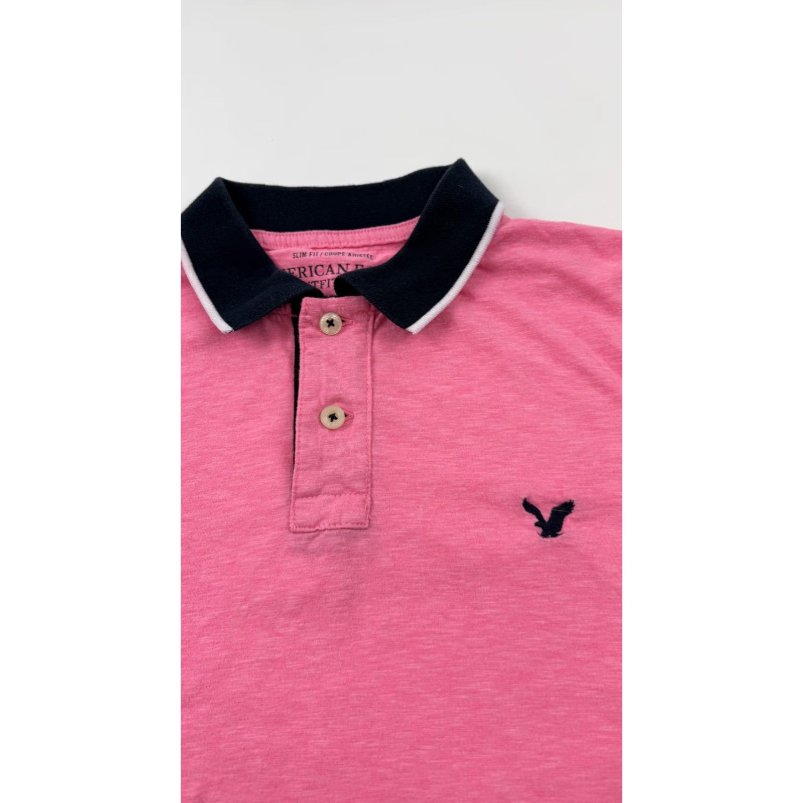 American Eagle Outfitters American Eagle Outfitters Polo Shirt Slim Fit Mens XL Pink Eagle Logo Casual Size US XL / EU 56 / 4 - 7 Thumbnail