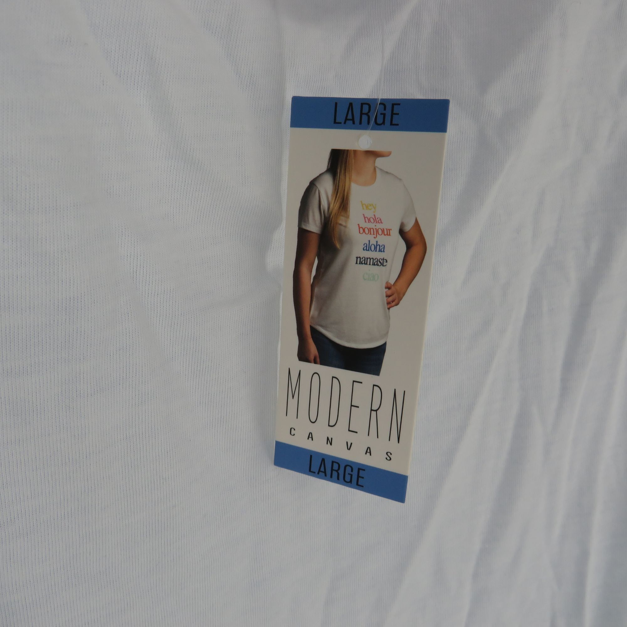 Other Modern Canvas Womens Graphic White Tee Short Sleeve Large NW Size L / US 10 / IT 46 - 5 Thumbnail