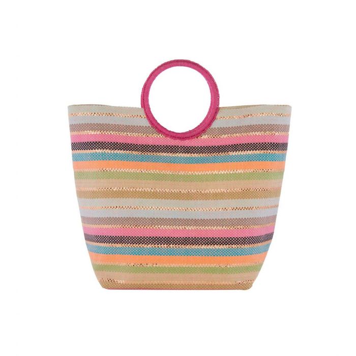 Designer SHIRALEAH Amalia Stripe Tote Bag In Pink | Grailed