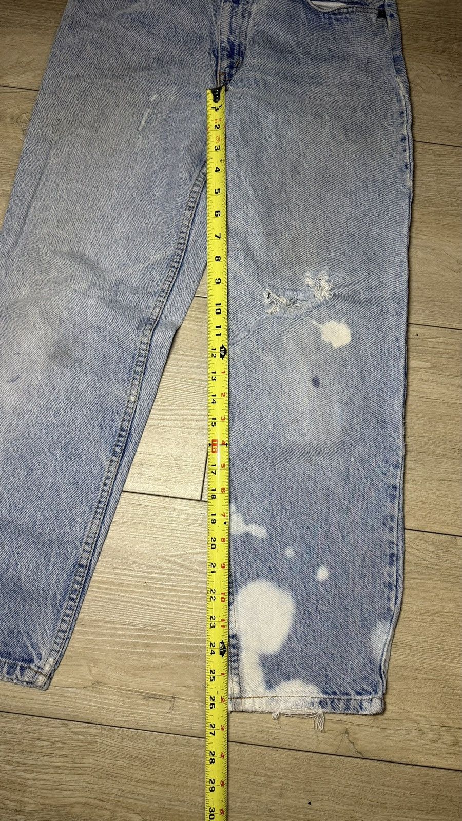 Levi's Vintage Thrashed 1990s Levi’s 550 Student Orange Tab Denim Size 28" / US 6 / IT 42 - 5 Thumbnail