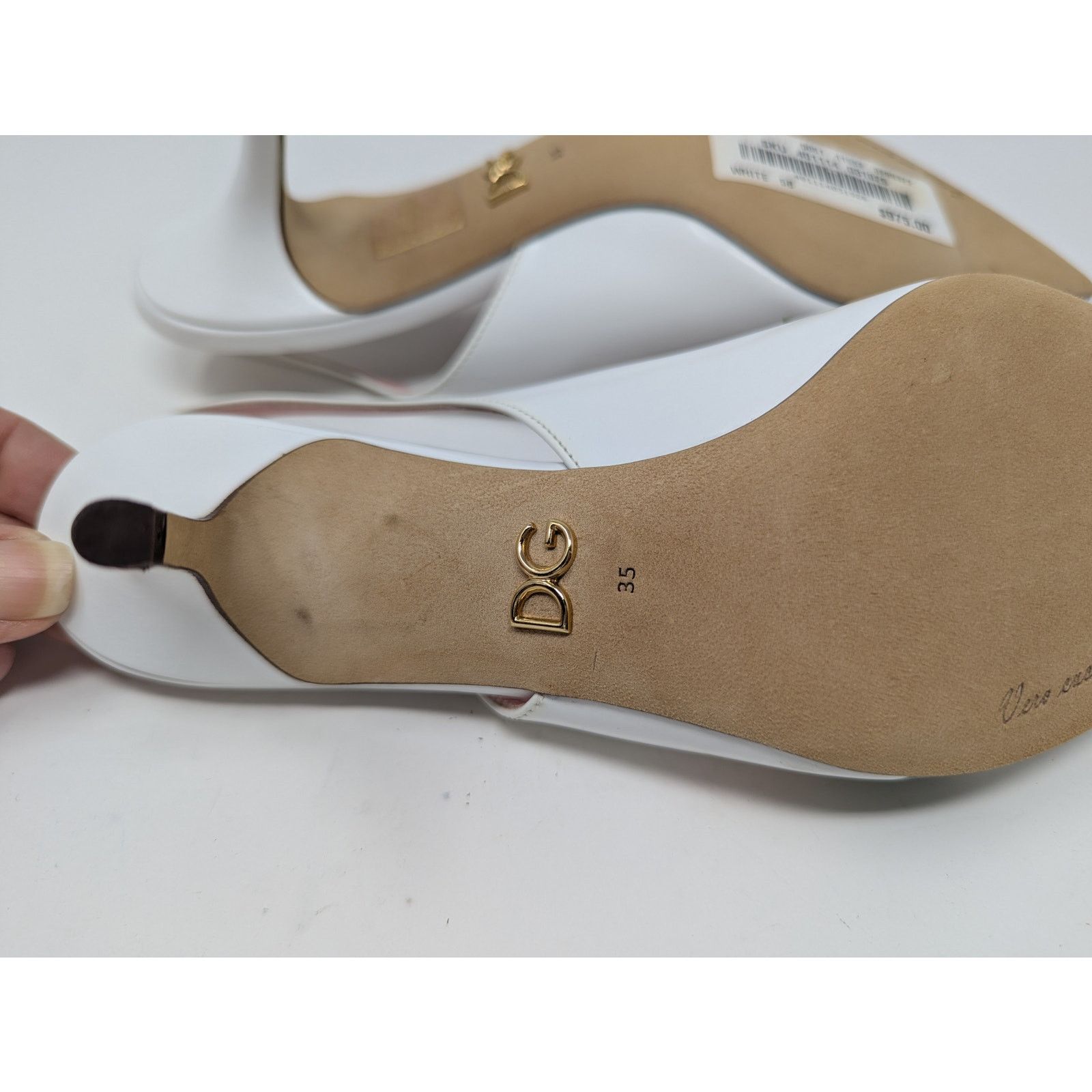 Dolce & Gabbana Dolce & Gabbana Jeweled Bellucci Floral Heels White Pink Size US 5 / IT 35 - 11 Thumbnail