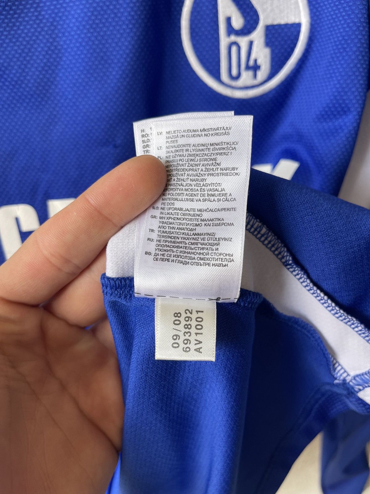 Adidas Vintage ADIDAS FC Schalke 04 Gazprom Jersey Long Sleeve Size US XL / EU 56 / 4 - 10 Thumbnail