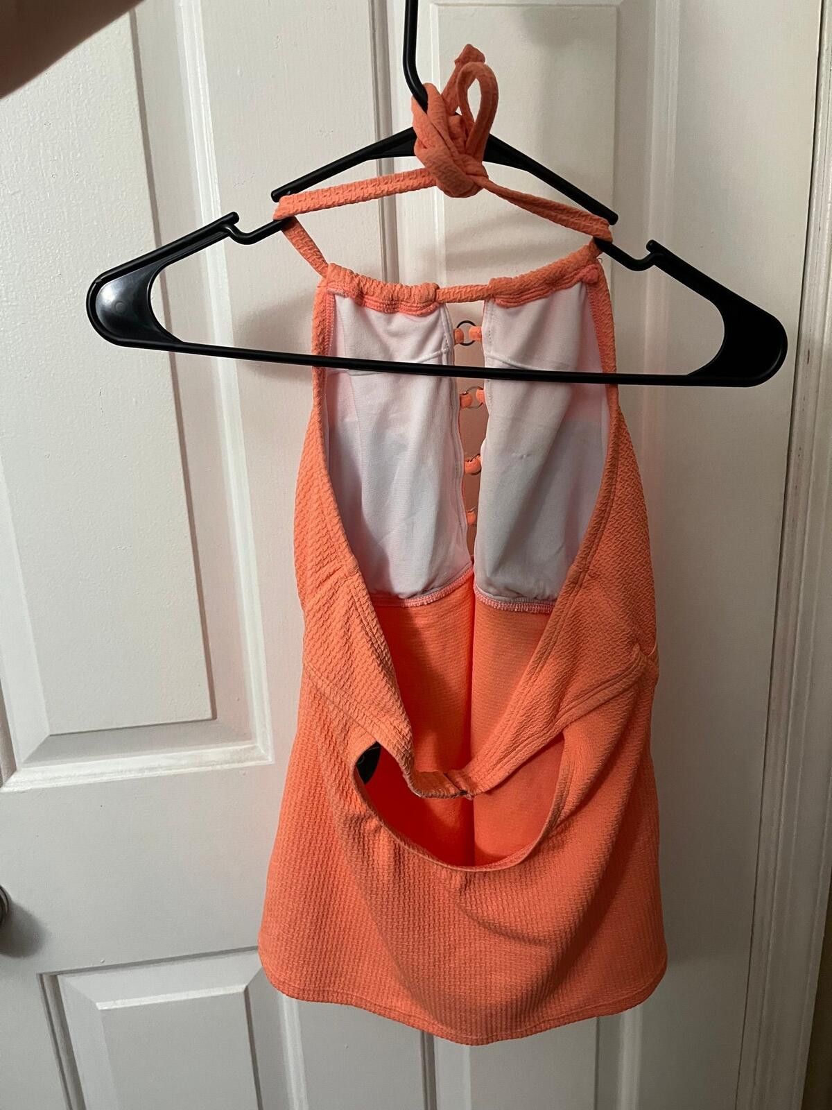 Other NWT Mynah Size Med Peach Textured Halter Bikini Swimsuit Top Size ONE SIZE - 6 Thumbnail