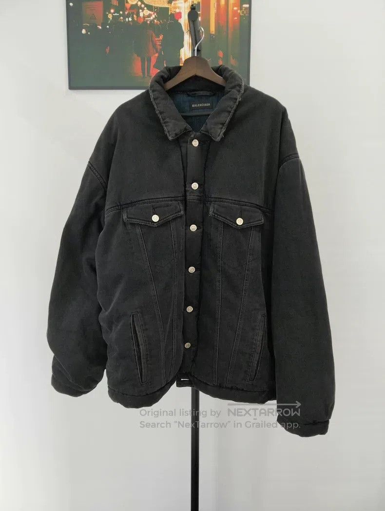 Balenciaga Balenciaga Black washed denim cotton coat Size US S / EU 44-46 / 1 - 1 Thumbnail