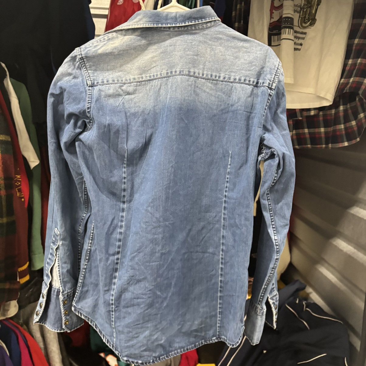 Dsquared2 Dsquared2 Acid Wash Bleached Denim Overshirt Size US S / EU 44-46 / 1 - 4 Thumbnail