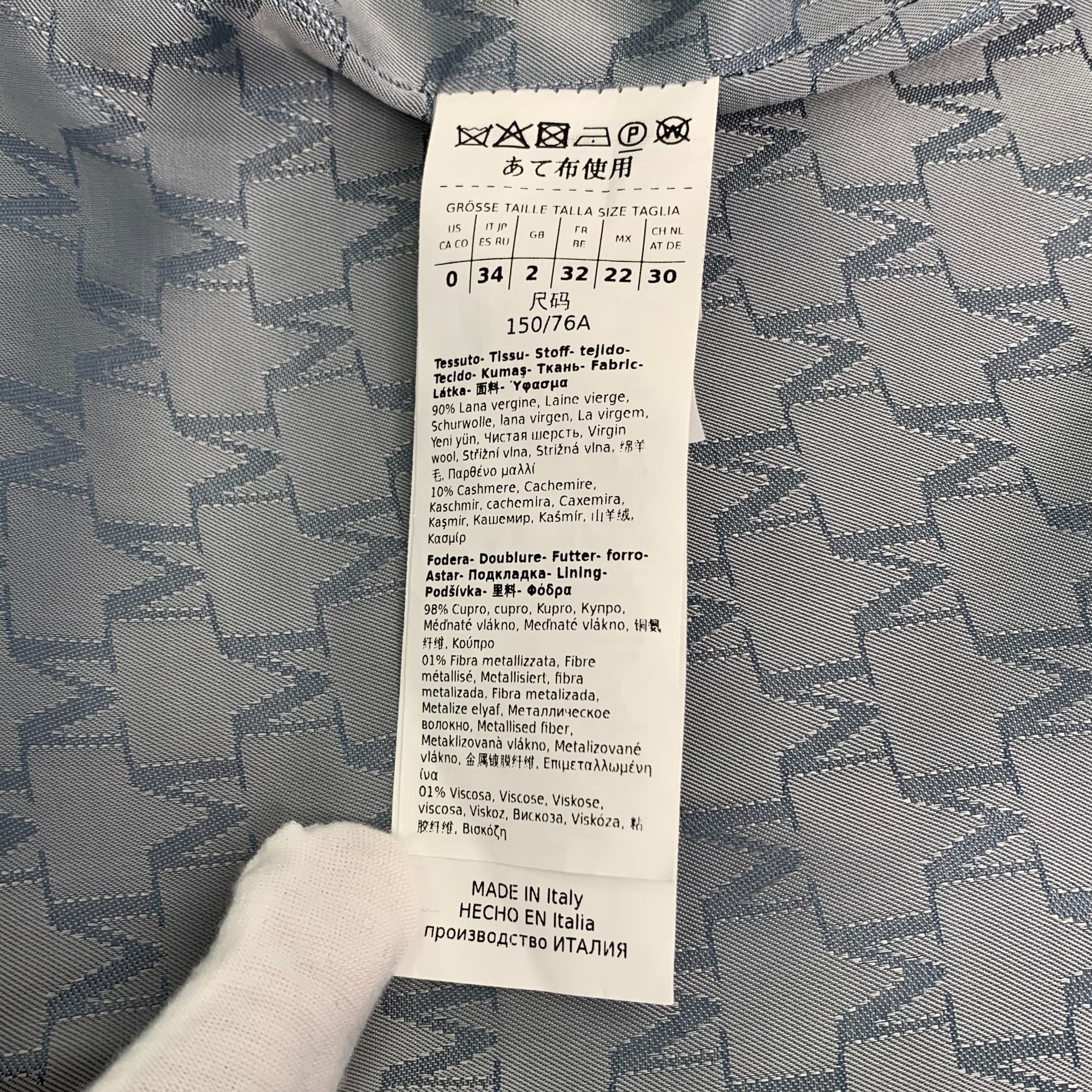 Max Mara MaxMara Womens Double-Breasted Belted Wool Coat With Garment Size XXS / US 00 / IT 34 - 4 Thumbnail