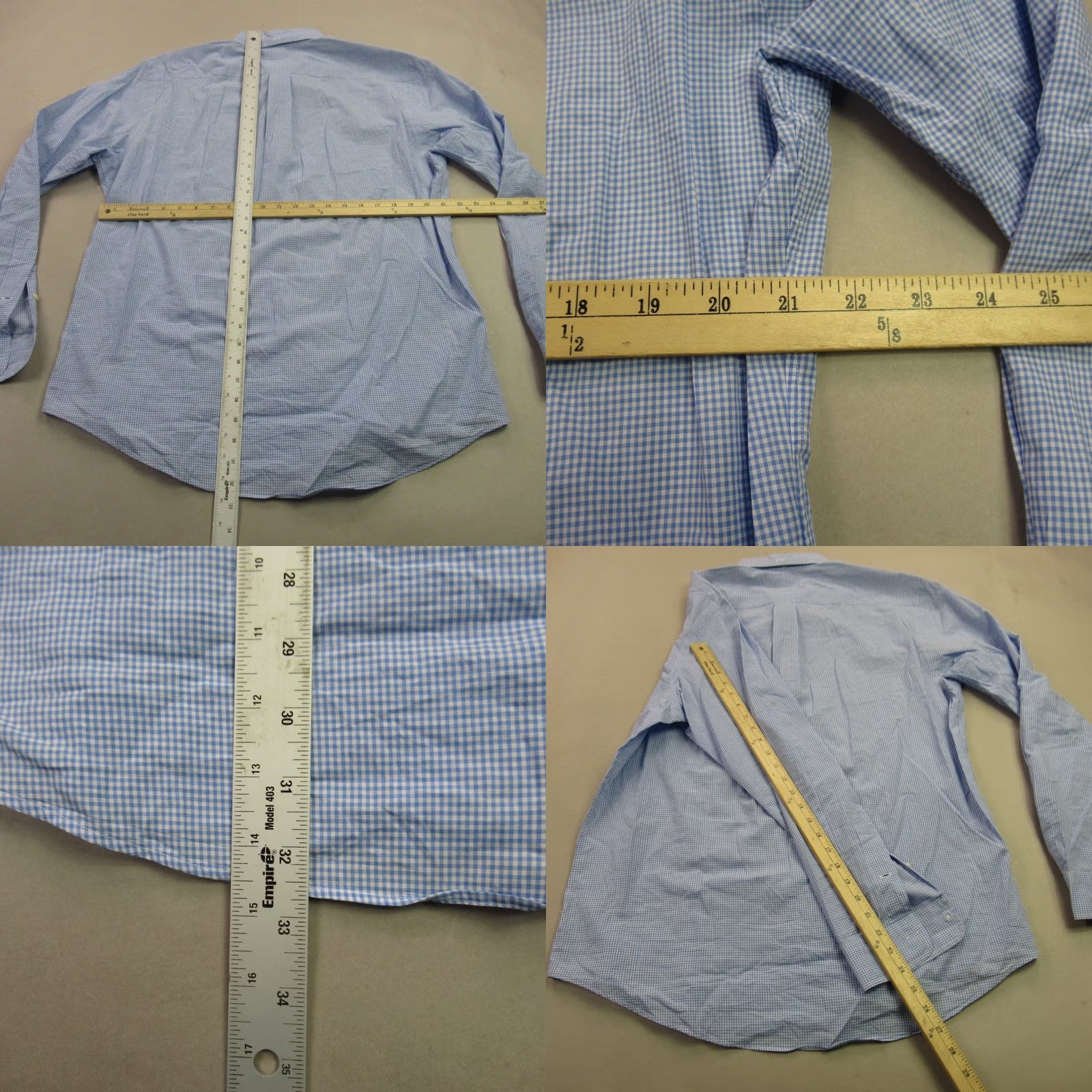 Polo Ralph Lauren Ralph Lauren Shirt Mens Large Long Sleeve Button Front Blue Checks Custom Fit Polo Ralph Lauren Shirt Button-Up Casual Men’s Regular Fit Checks Blue Size US L / EU 52-54 / 3 - 8 Thumbnail