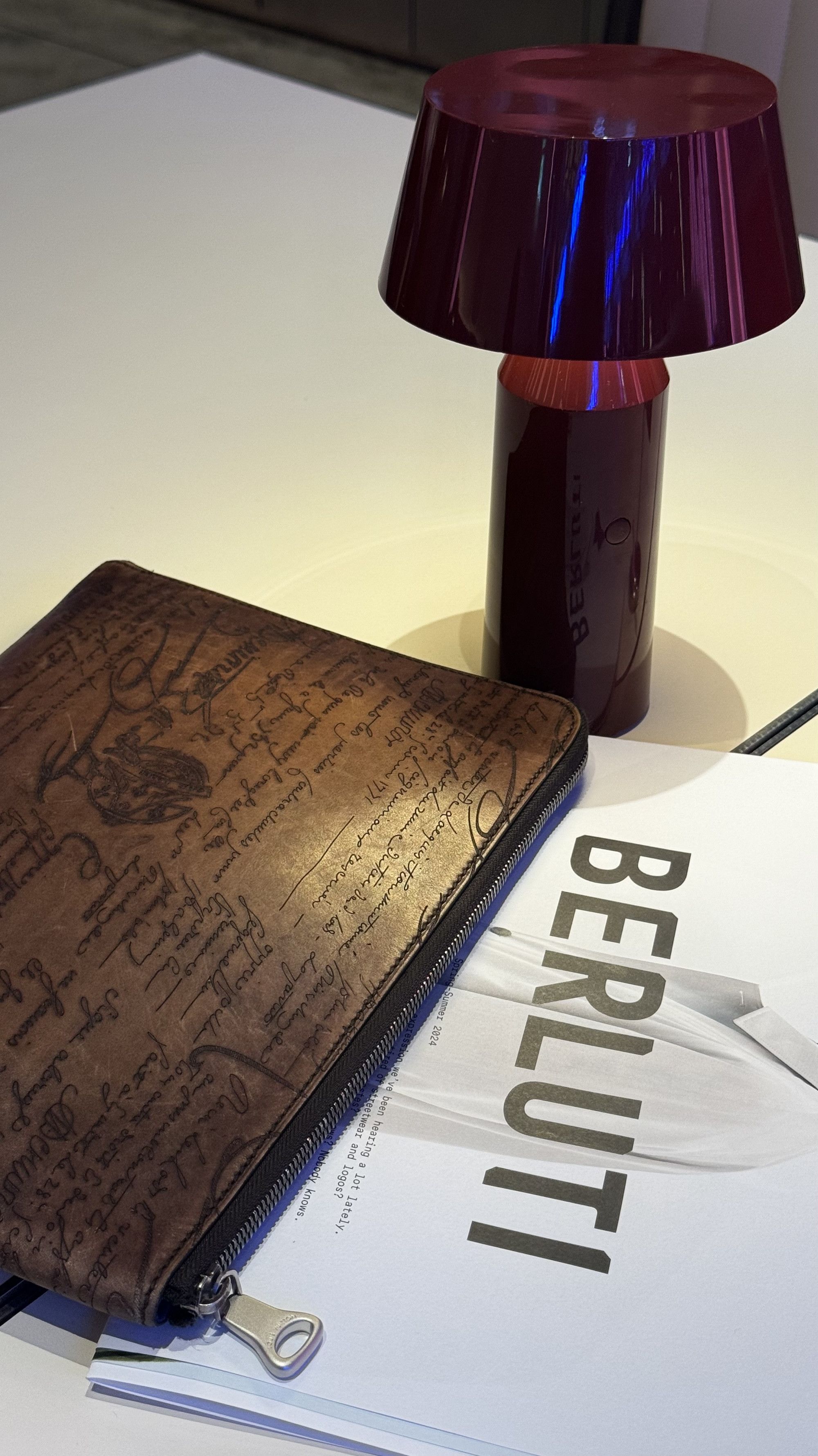 Berluti Berluti / Scritto Calligraphy Leather Clutch Bag / Brown Size ONE SIZE - 12 Thumbnail