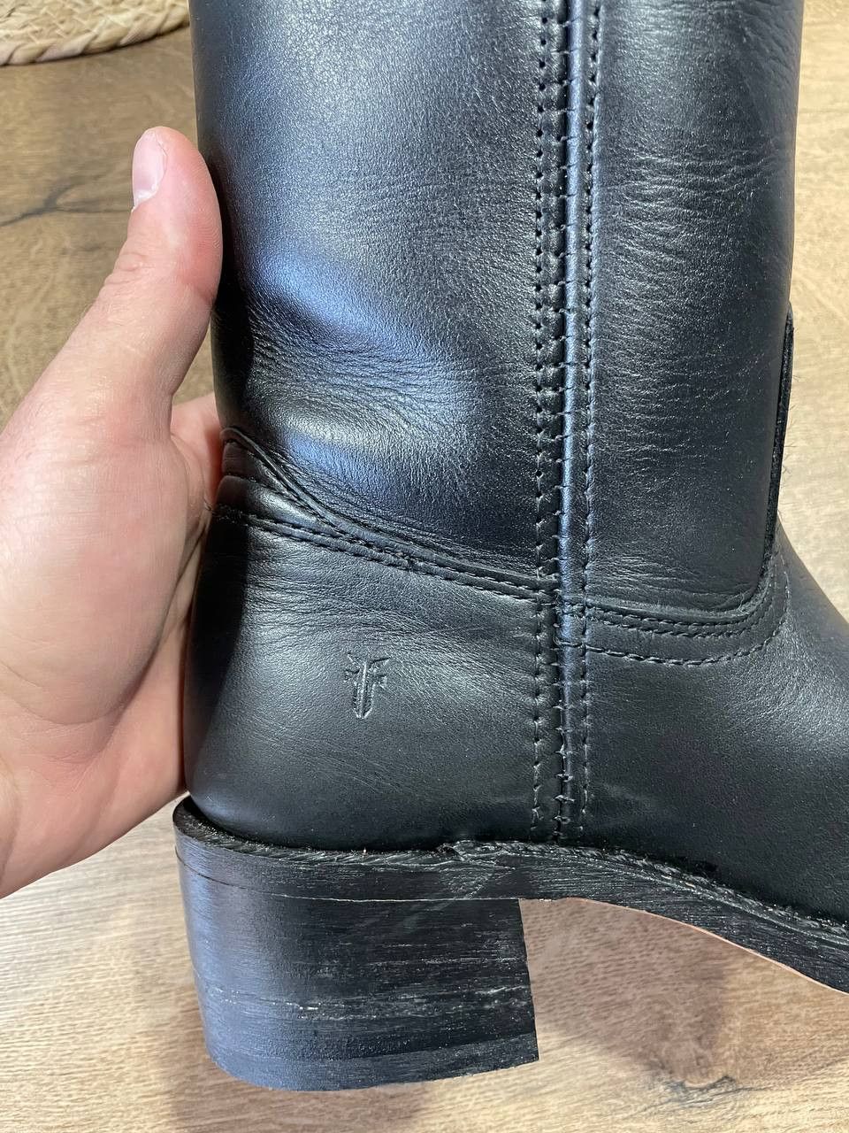 Frye Campus Boots Women 6M Black 14L Square Toe USA NWOT