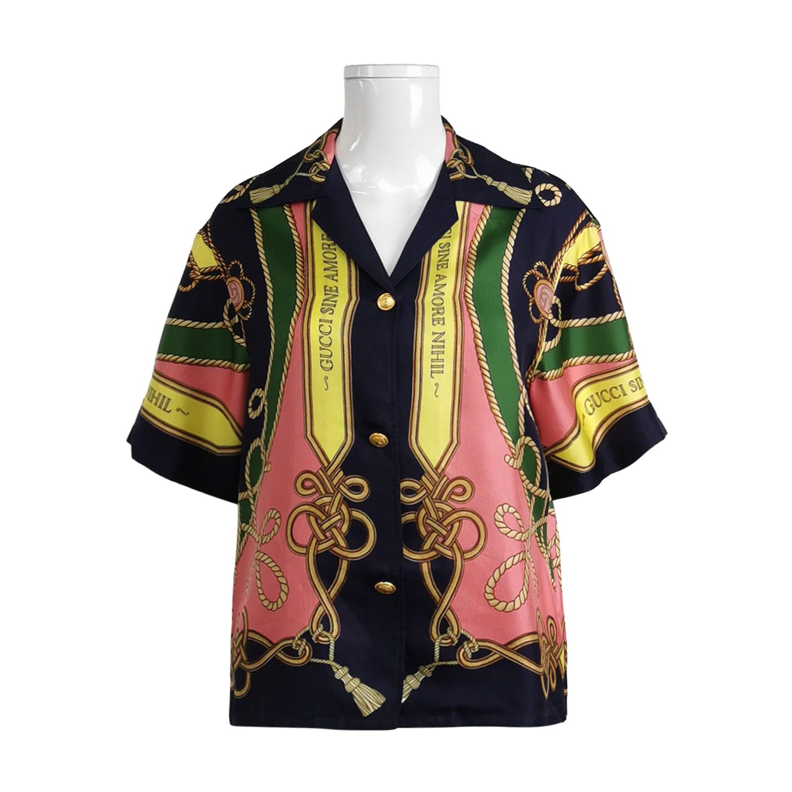 Gucci Gucci Silk Graphic Print Blouse IT 36 Size XS / US 0-2 / IT 36-38 - 1 Thumbnail