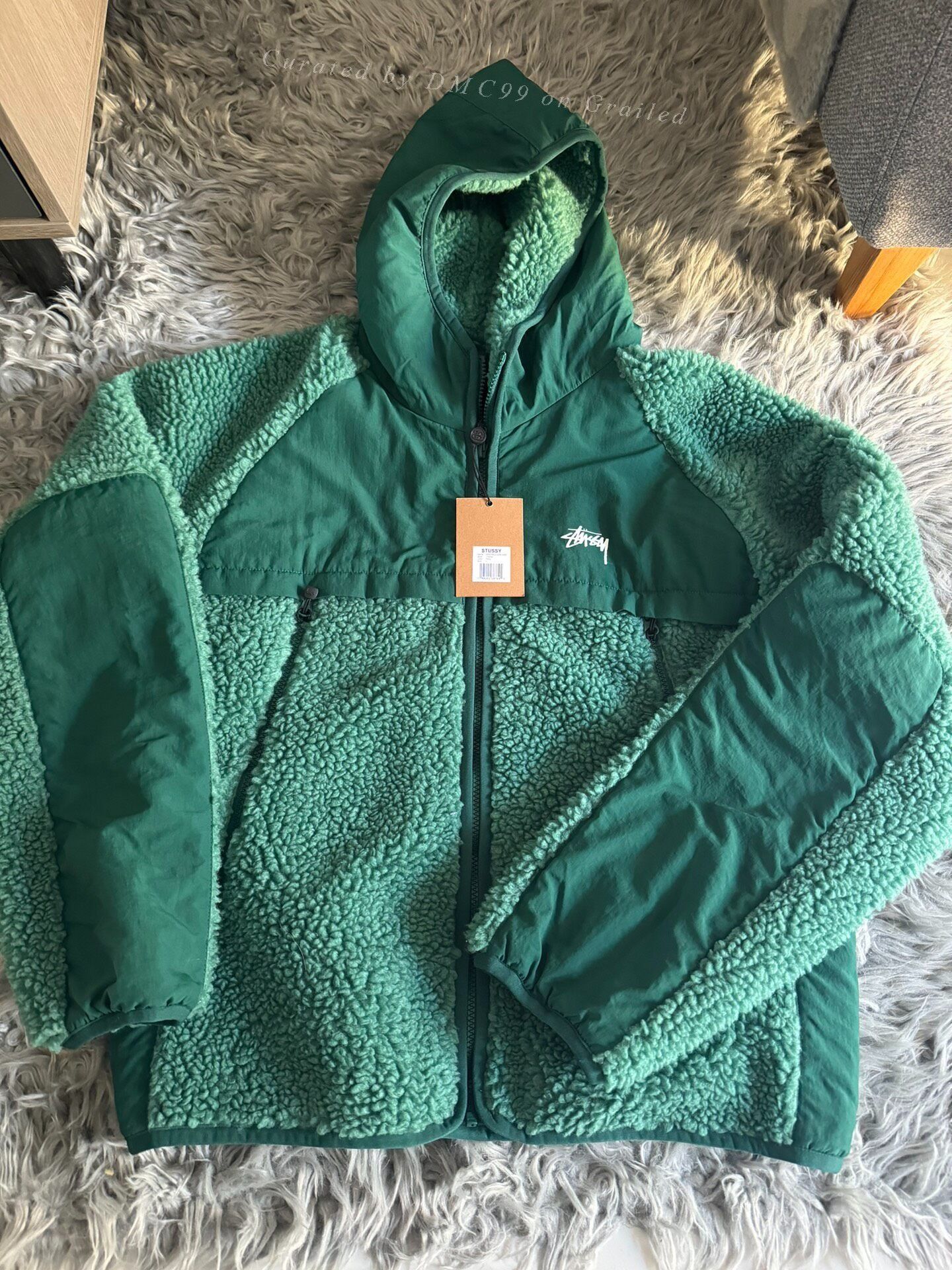 Stussy Stussy 24FW Green Lamb Wool Jacket Size US L / EU 52-54 / 3 - 1 Thumbnail