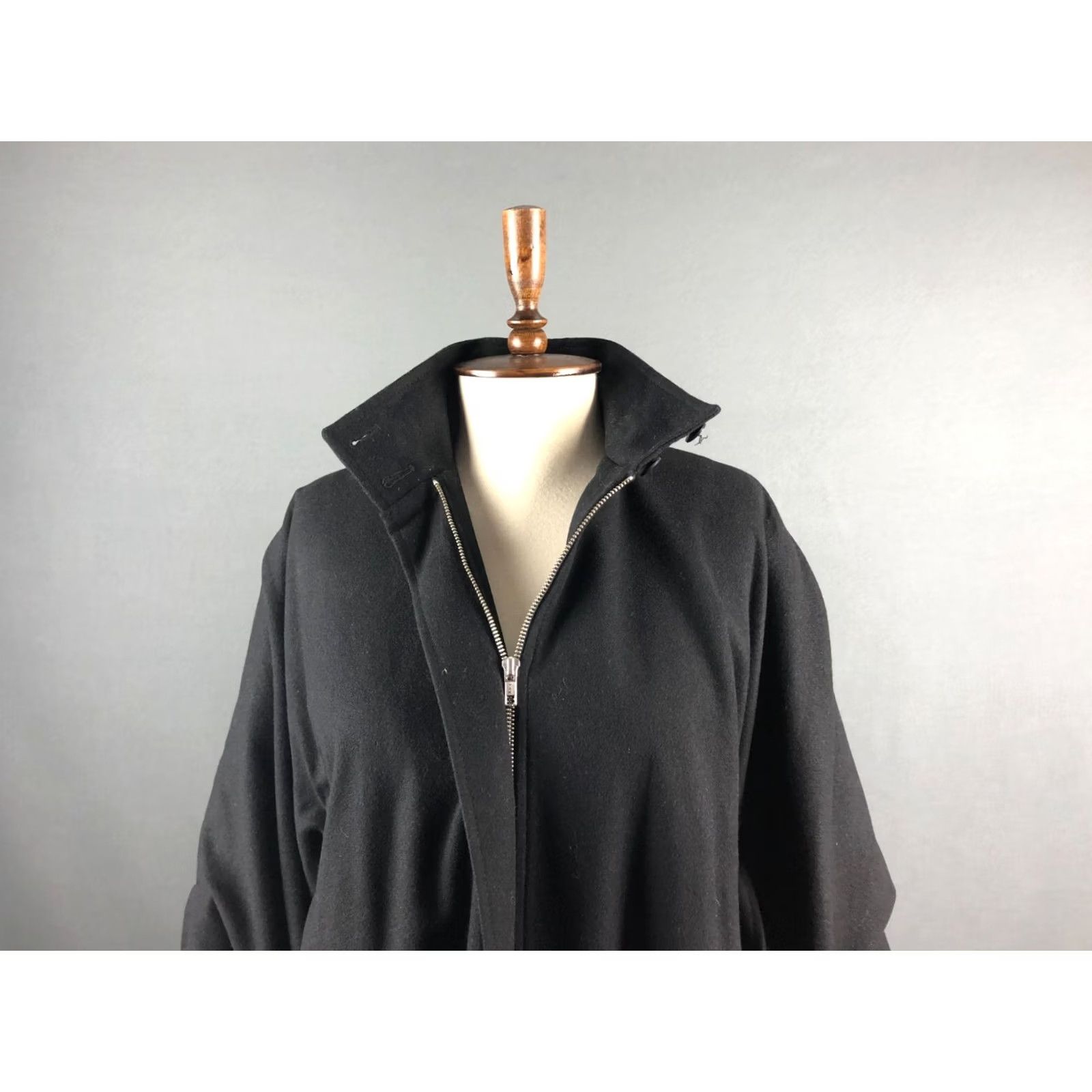 Vintage V AVE SHOE REPAIR Coat Women's Wool Full Zip Belted Black S Size S / US 4 / IT 40 - 7 Thumbnail
