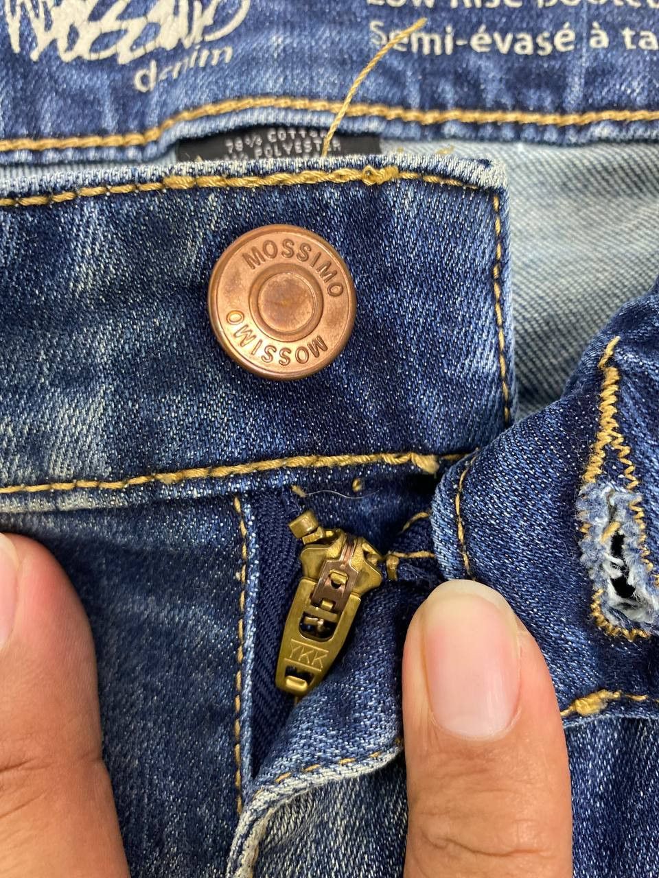 Mossimo mossimo japanese brands low rise bootcut flare denim Size 32" / US 10 / IT 46 - 8 Thumbnail