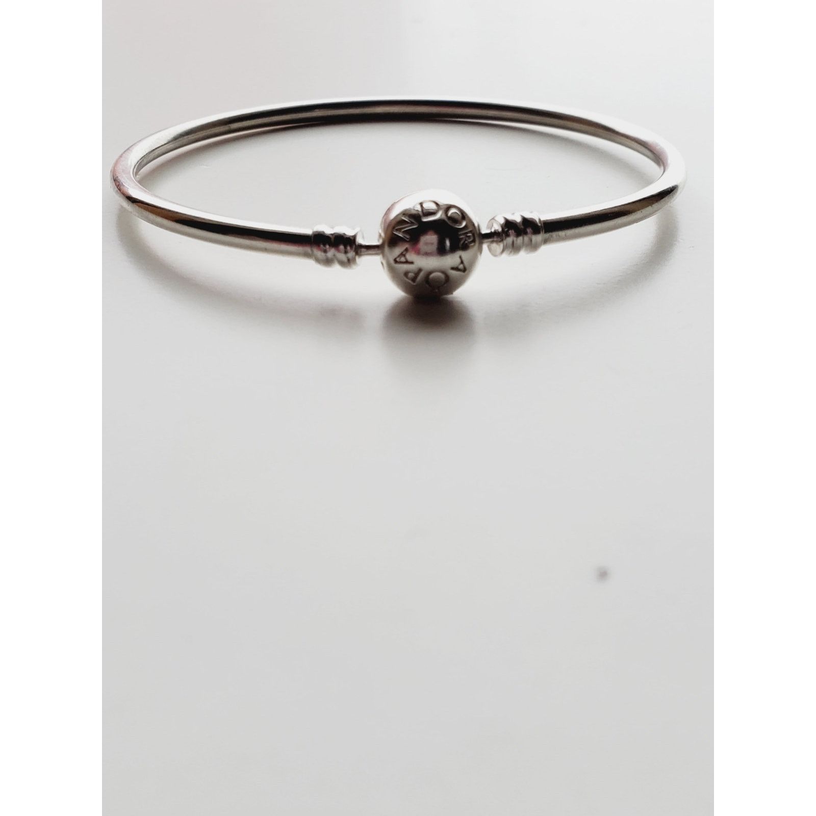 pandora Pandora Charm Barrel Bangle Bracelet S925 Silver 7.5”/19cm Size ONE SIZE - 2 Thumbnail