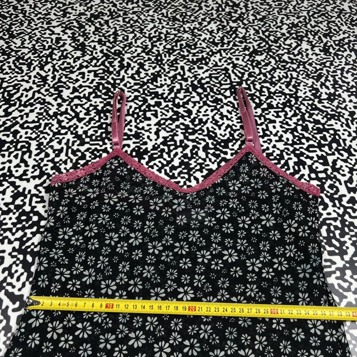 Vintage Vintage Y2K Sexy Mesh Floral Monogram Flower Print Tank Top Size S / US 4 / IT 40 - 13 Thumbnail