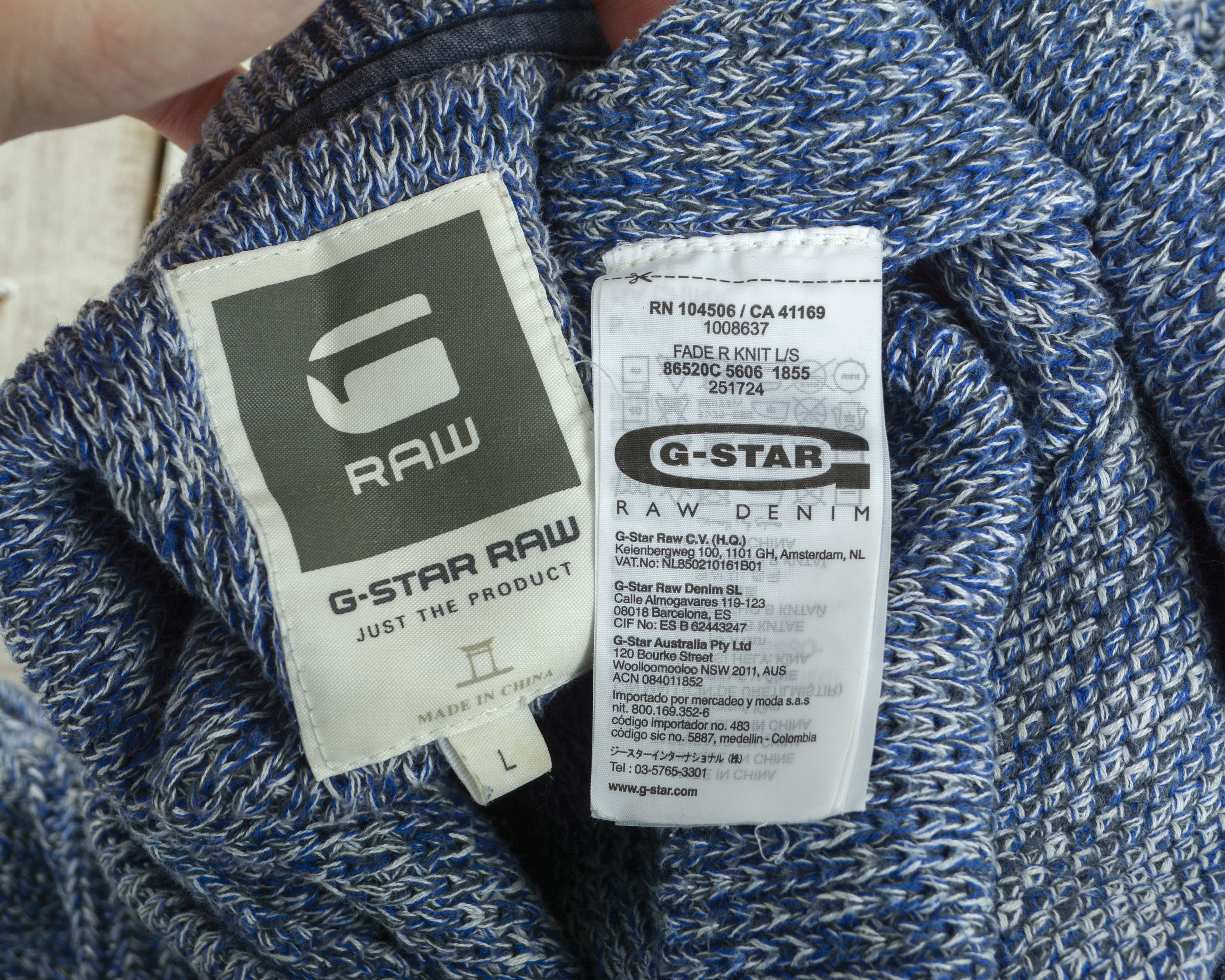 G-Star 'Fade R Knit' Sweatshirt Jumper Sweater Pullover Crew Neck Size US L / EU 52-54 / 3 - 5 Thumbnail
