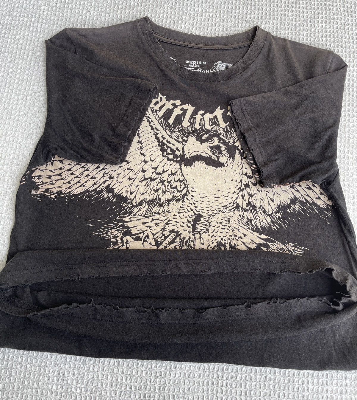 Affliction × Haunted Mound THRASHED🔥AFFLICTION🔥Distressed Sun Faded Black Tshirt Size US M / EU 48-50 / 2 - 15 Thumbnail
